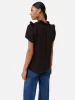 Recycled Satin Ruffle Top | Deep Purple sold by Jigsaw