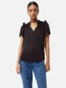 Recycled Satin Ruffle Top | Deep Purple sold by Jigsaw