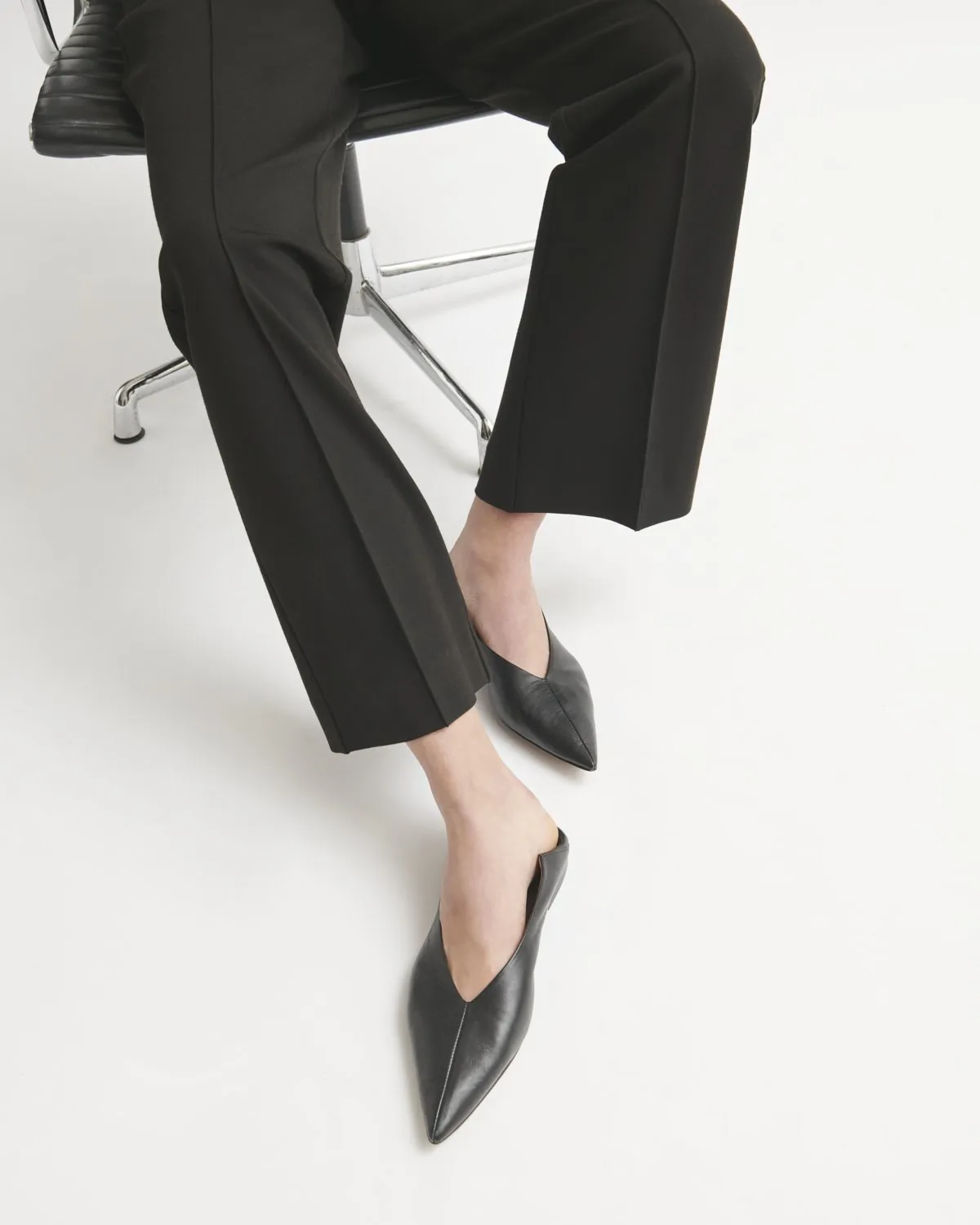 Lois Soft Leather Flat | Black sold by Jigsaw product image thumbnail 3