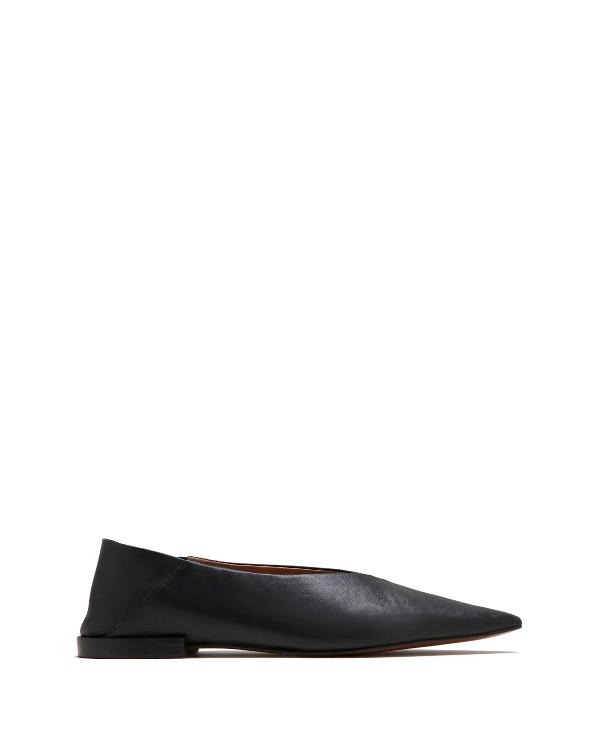 Lois Soft Leather Flat | Black sold by Jigsaw