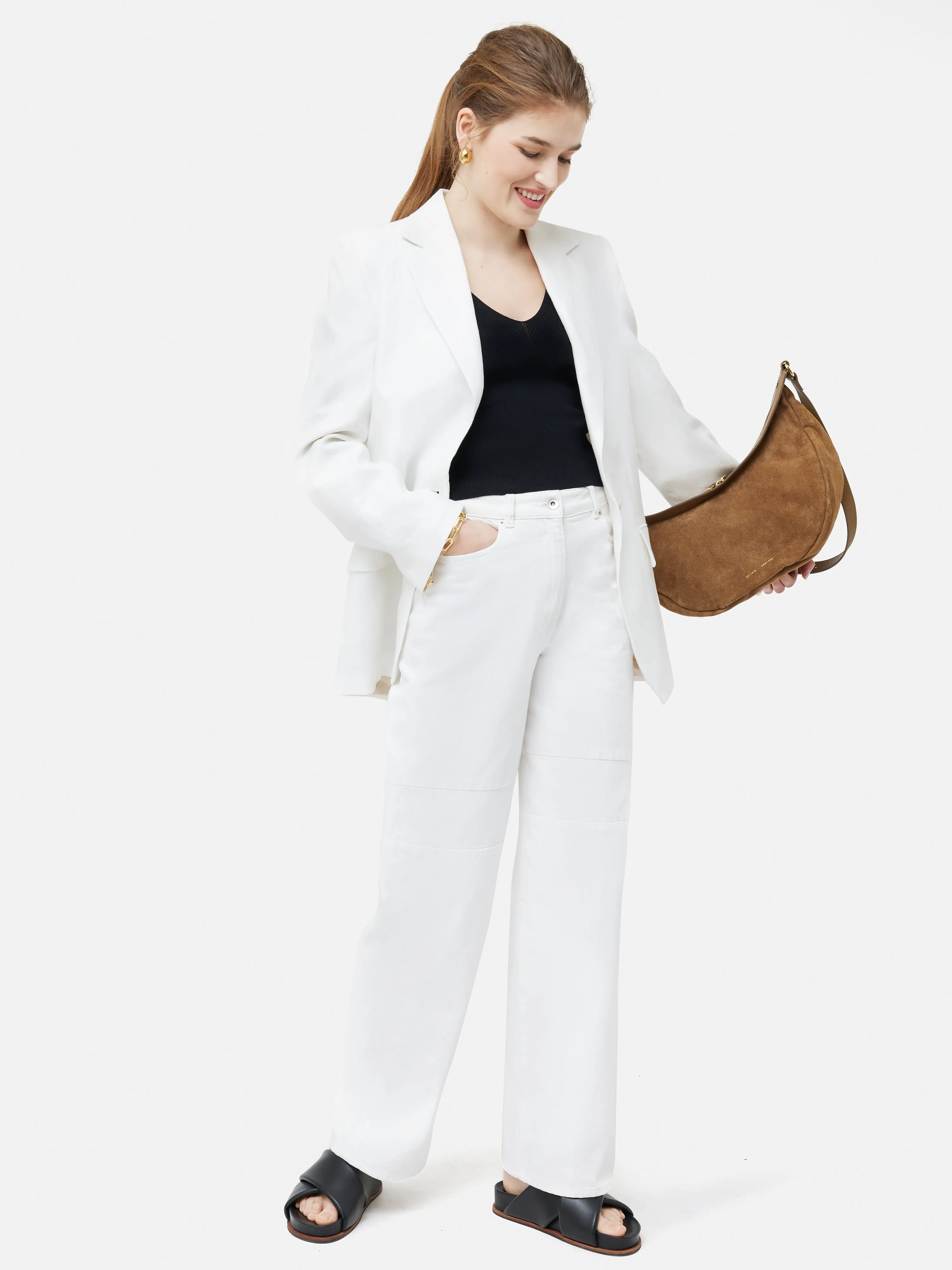 Ribbed Knit Tank Top | Black sold by Jigsaw product image thumbnail 3