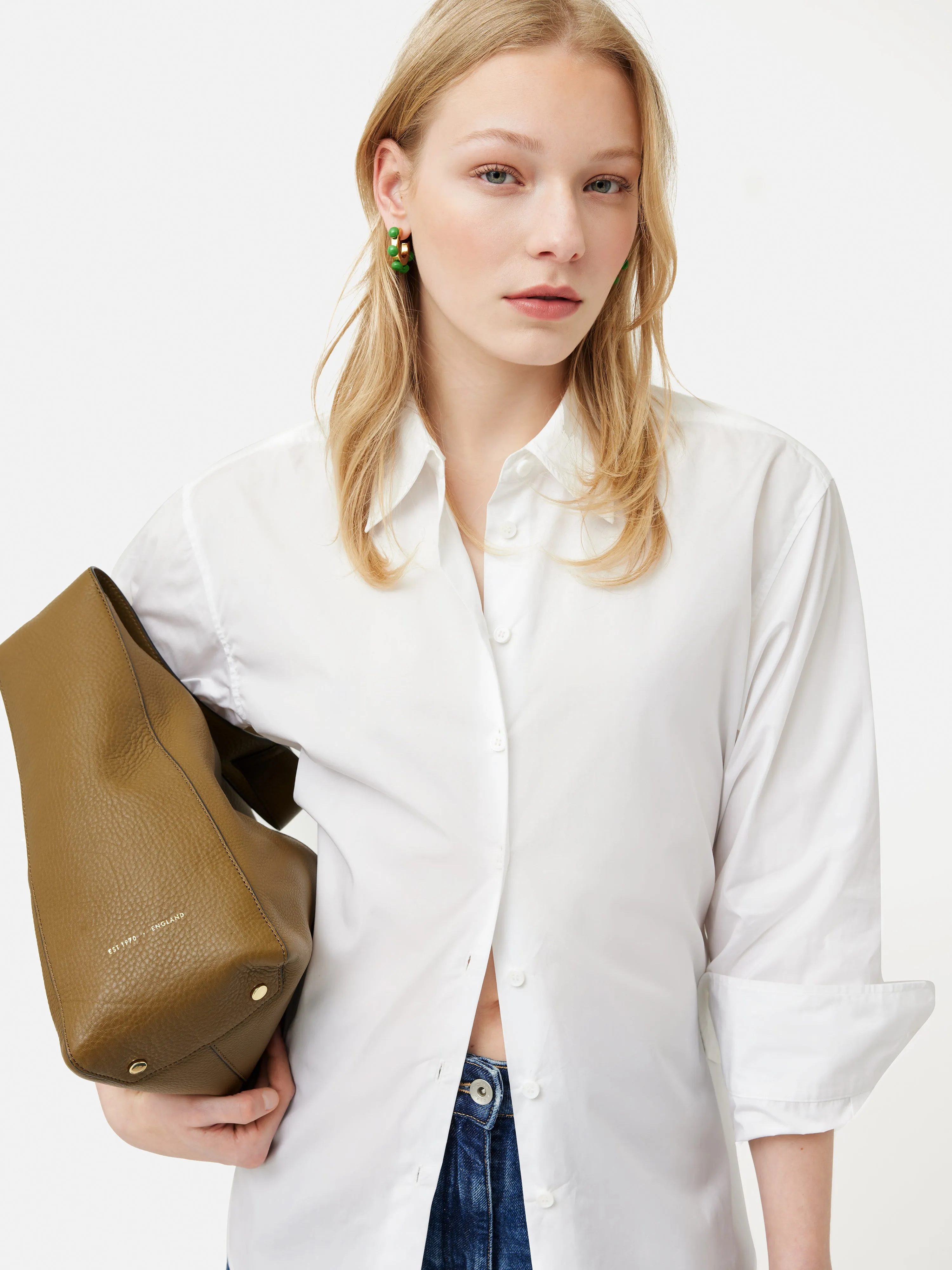 Ball Hoop Earrings | Green sold by Jigsaw product image thumbnail 5