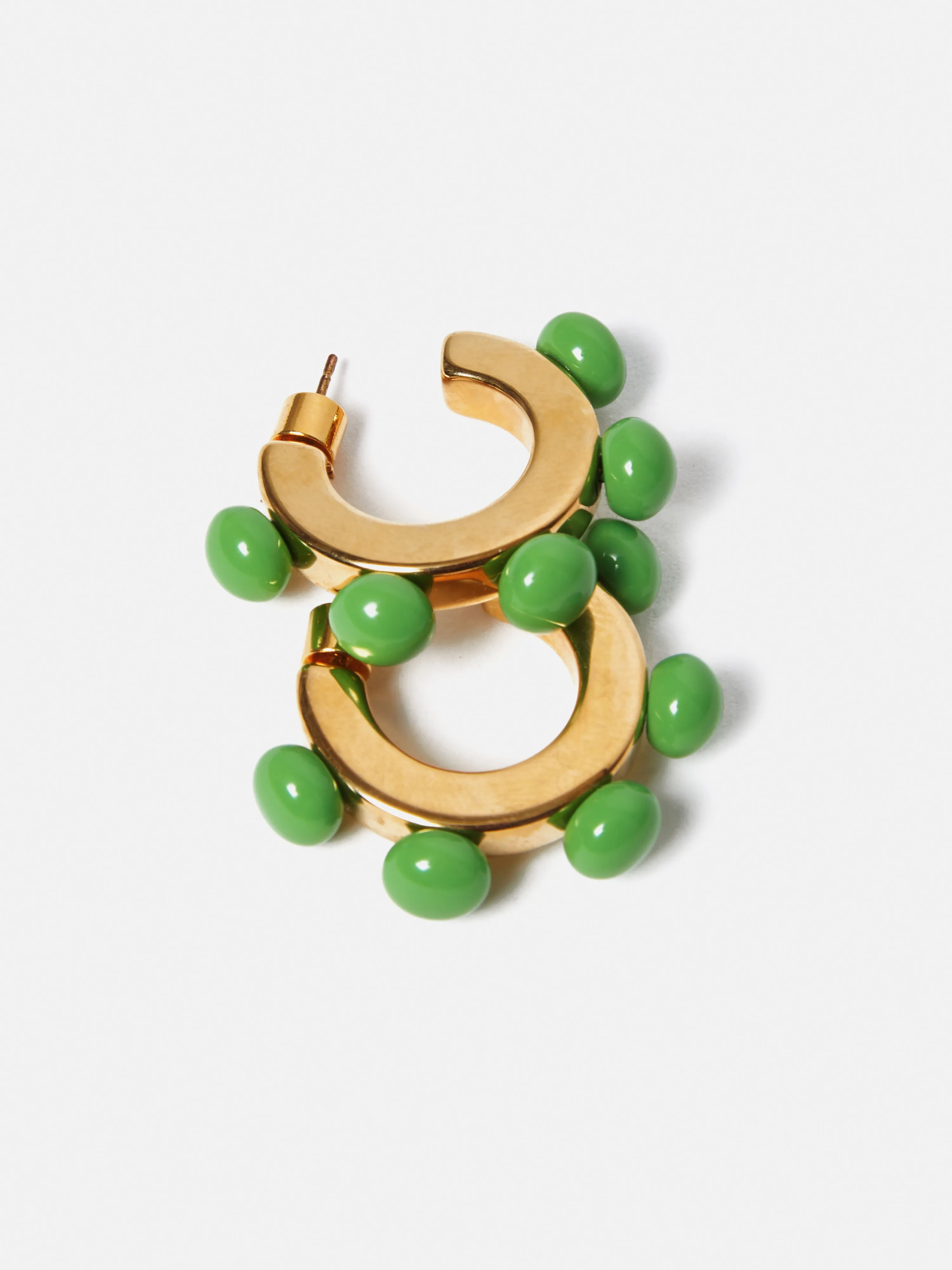 Ball Hoop Earrings | Green sold by Jigsaw product image thumbnail 2