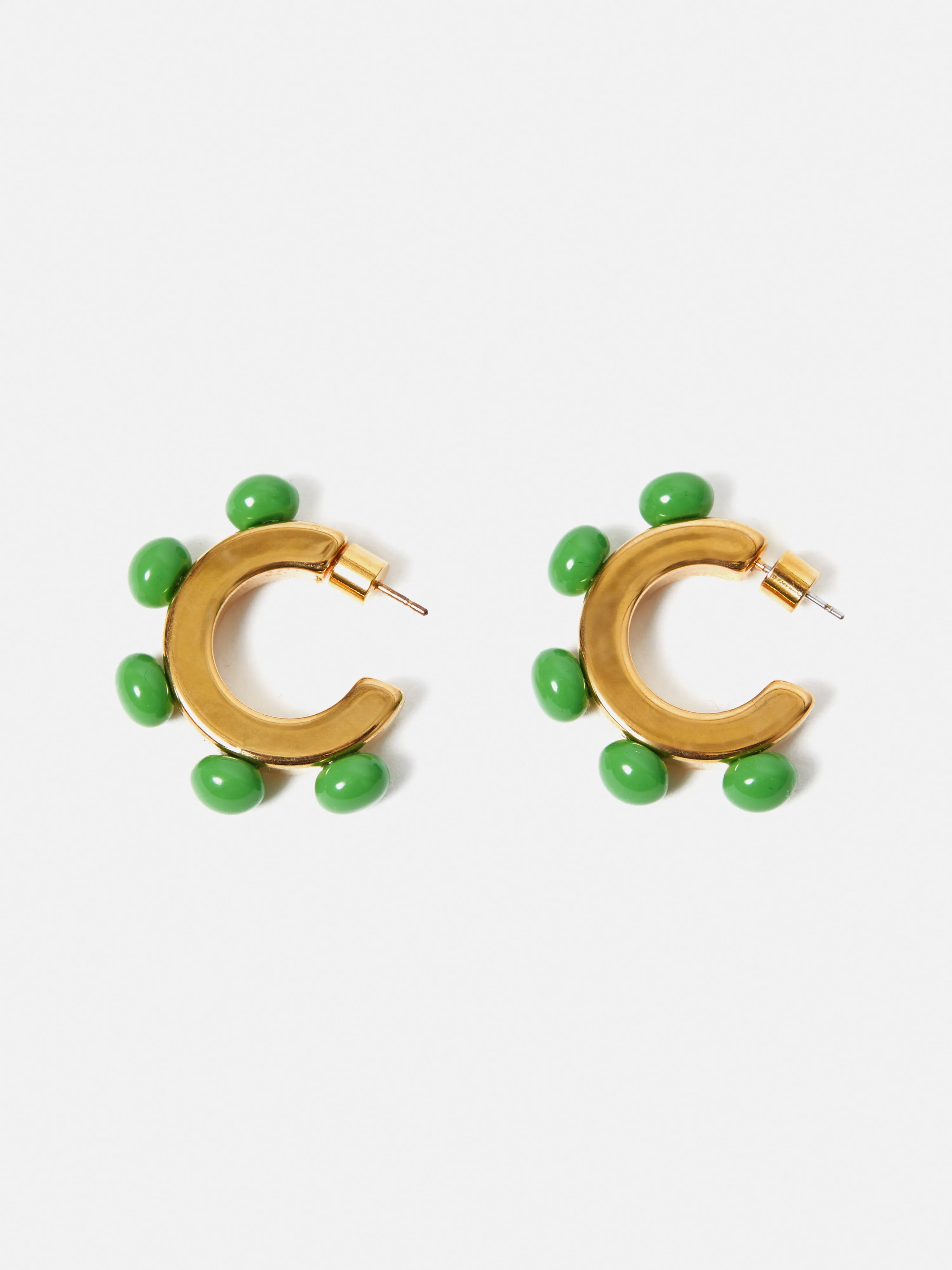 Ball Hoop Earrings | Green sold by Jigsaw product image thumbnail 3