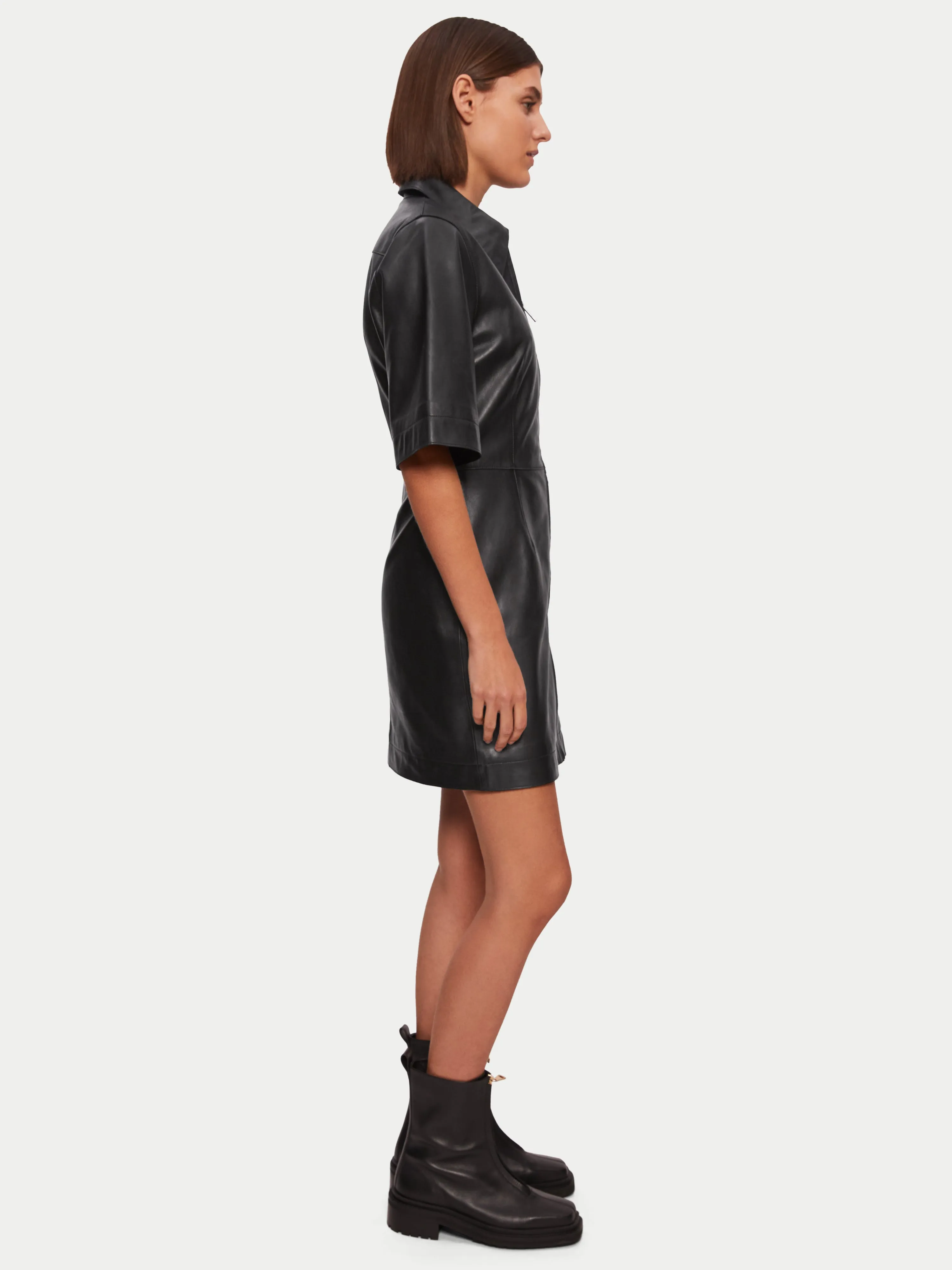 Leather Mini Dress | Black sold by Jigsaw product image thumbnail 2
