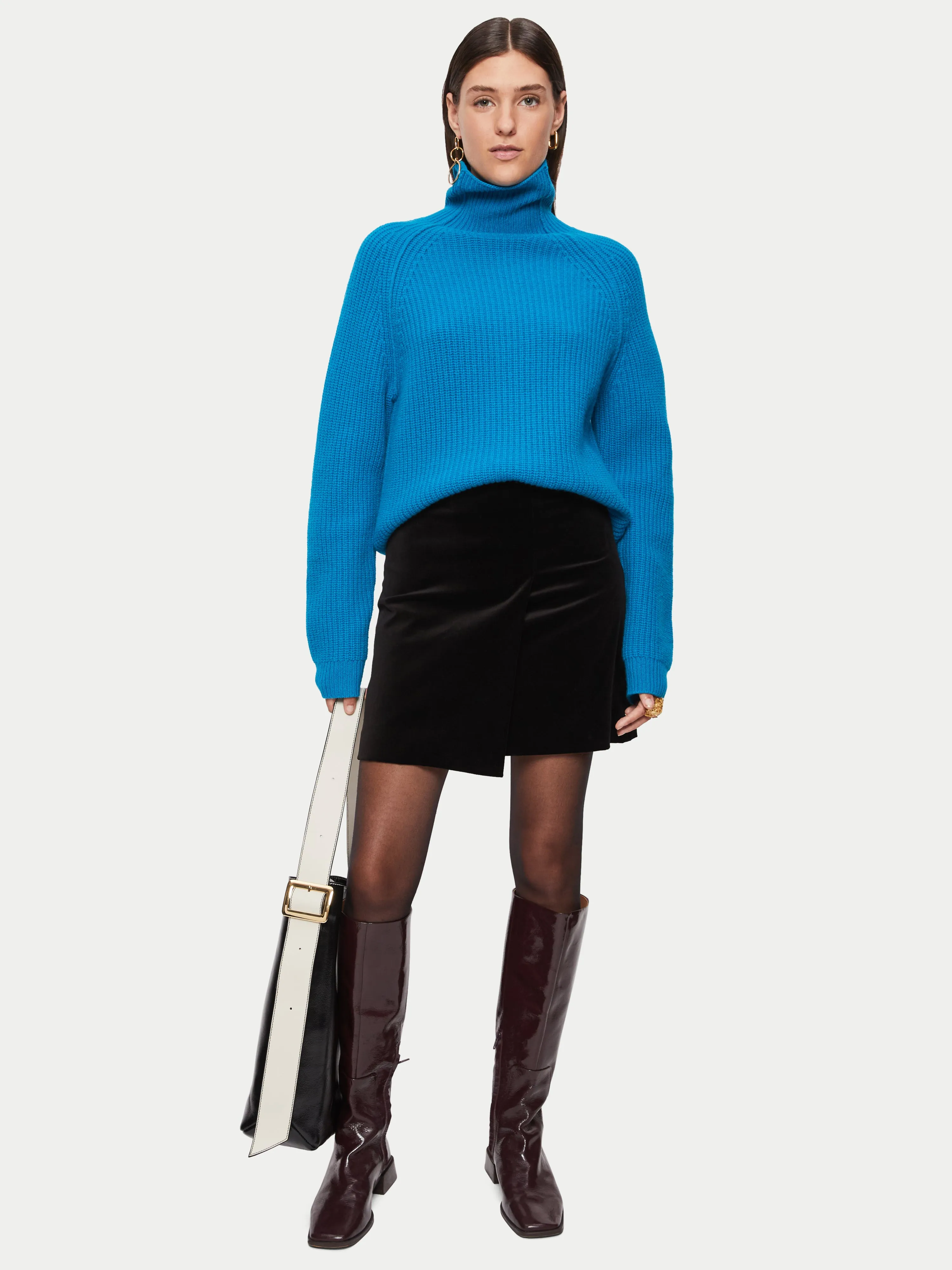 Velvet Mini Skirt | Black sold by Jigsaw product image thumbnail 2