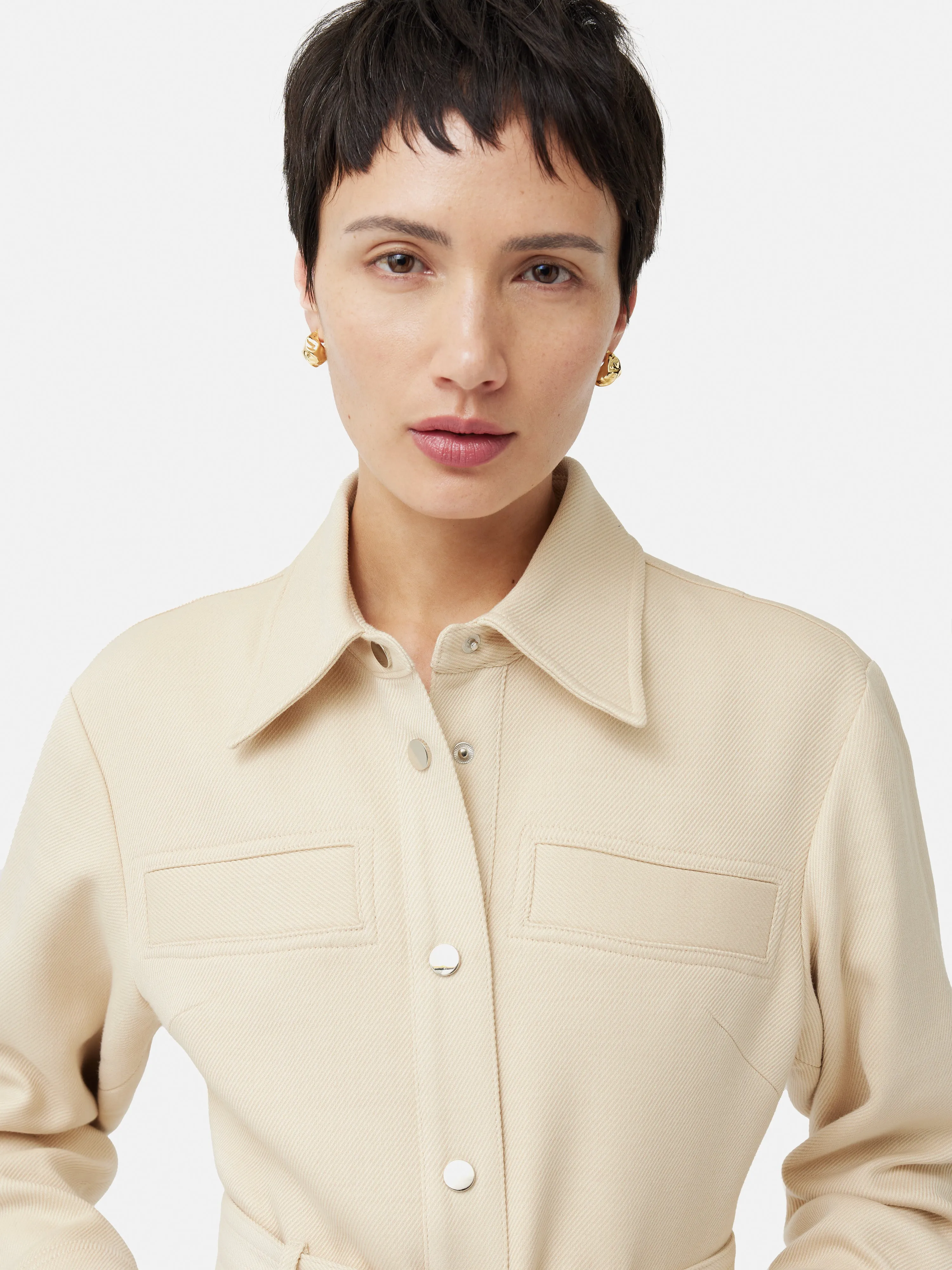 Wool Utility Dress | Cream sold by Jigsaw product image thumbnail 3