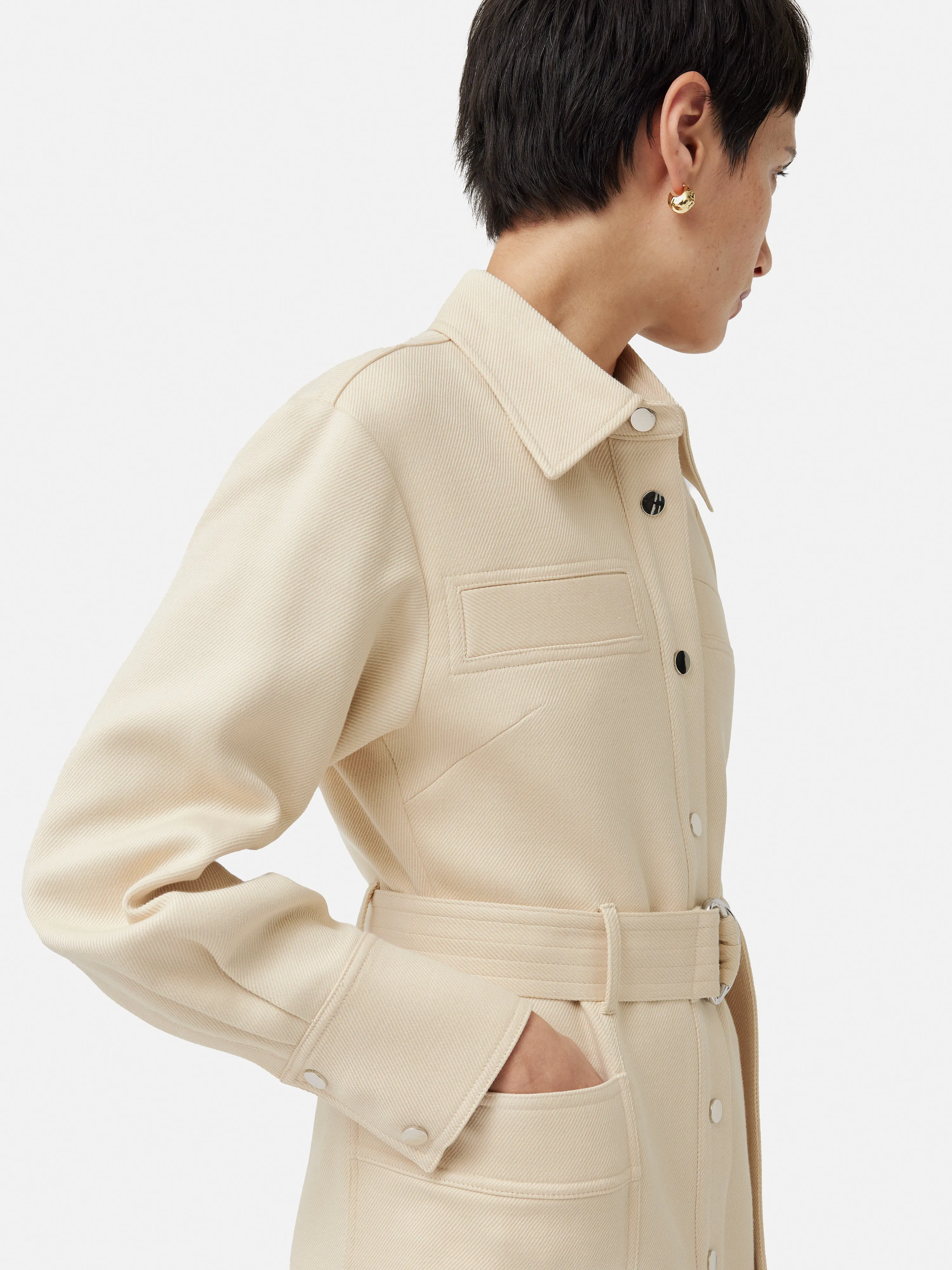 Wool Utility Dress | Cream sold by Jigsaw product image thumbnail 5