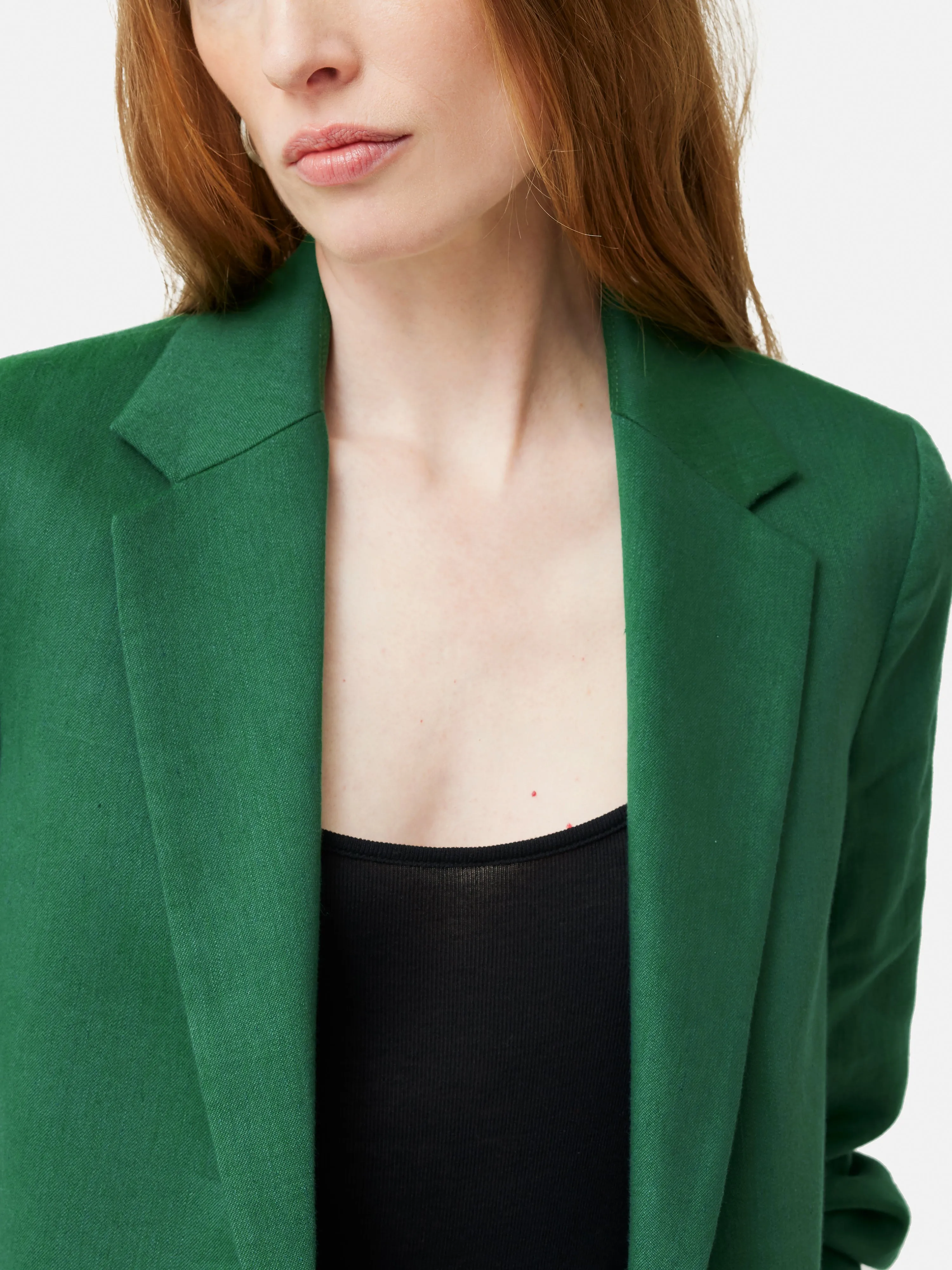 Portofino Linen Brook Blazer | Green sold by Jigsaw product image thumbnail 4