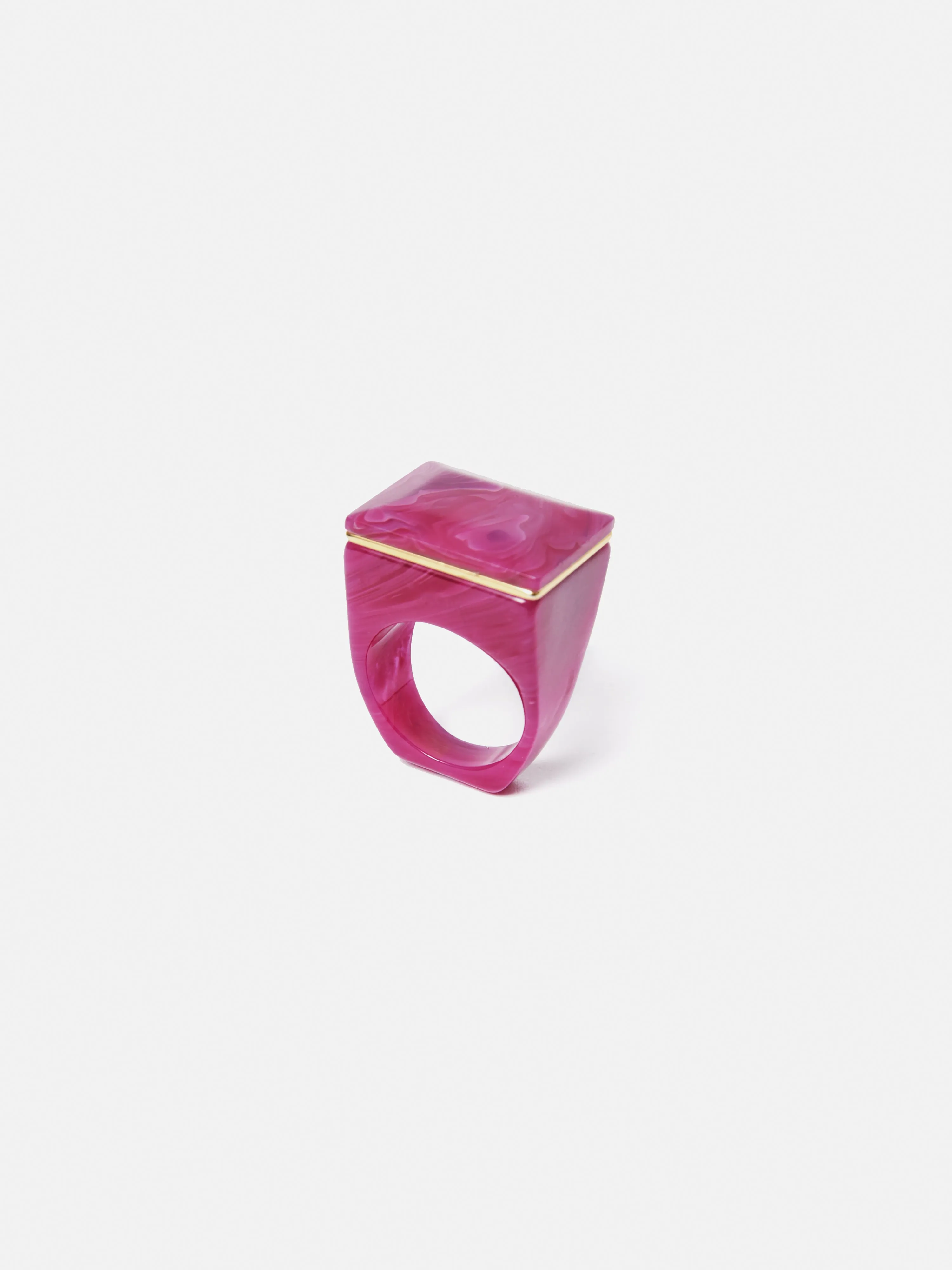 Square Resin Ring | Pink sold by Jigsaw