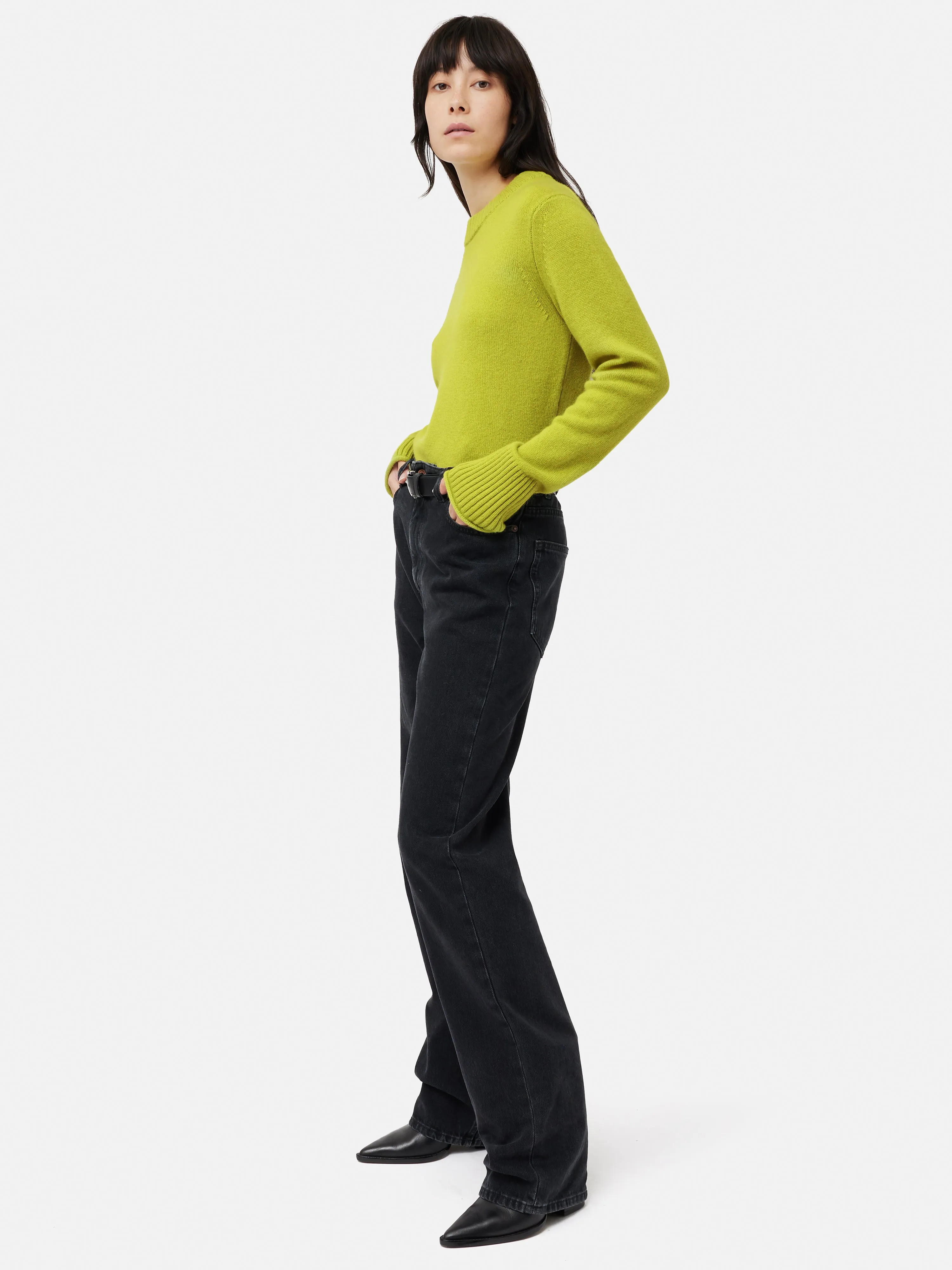 Compact Wool Cashmere Blend Jumper | Lime sold by Jigsaw product image thumbnail 3