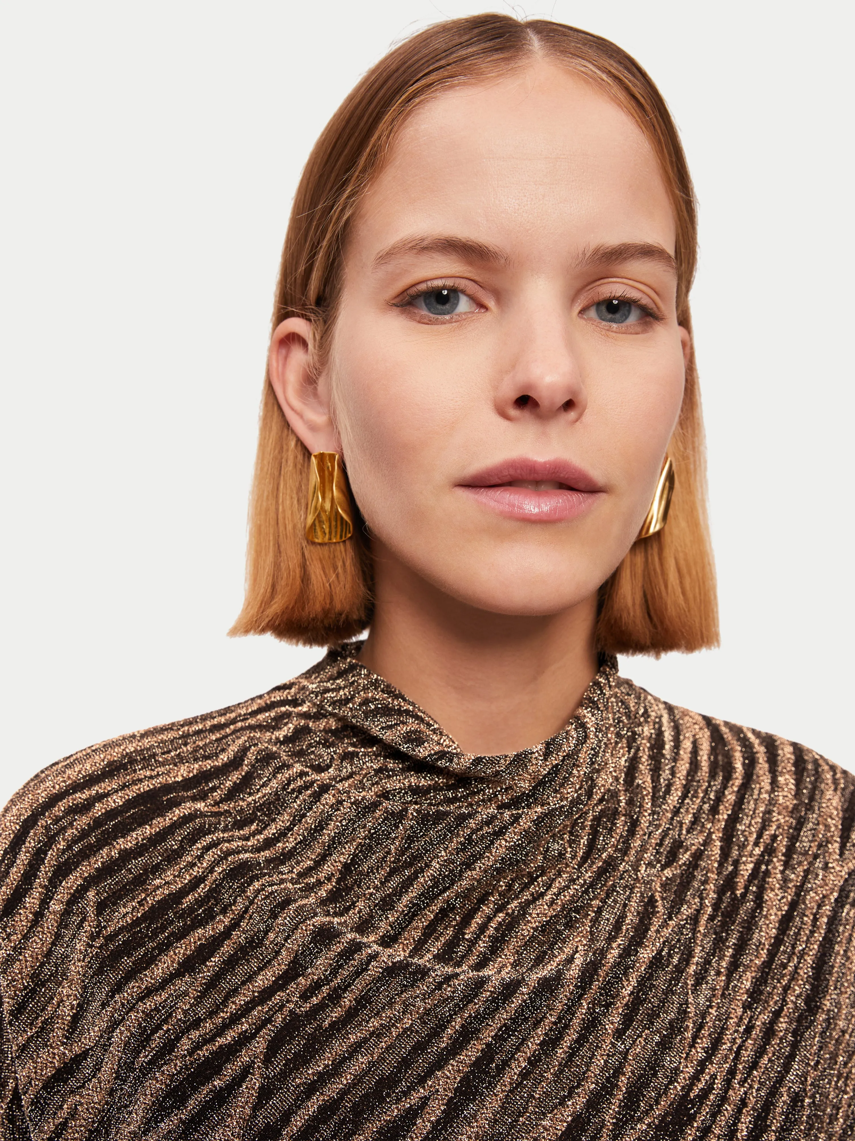 Sparkle Draped Neck Top | Gold sold by Jigsaw product image thumbnail 4