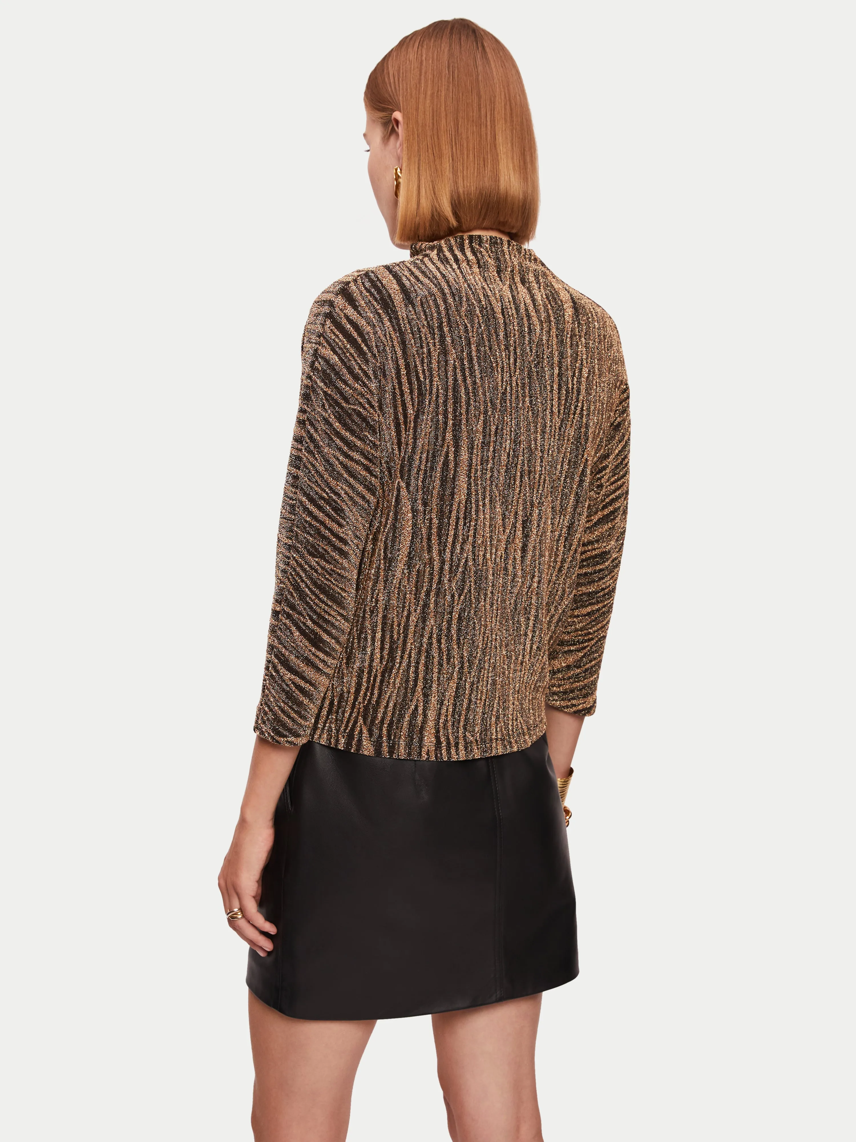 Sparkle Draped Neck Top | Gold sold by Jigsaw product image thumbnail 2