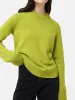 Compact Wool Cashmere Blend Jumper | Lime sold by Jigsaw
