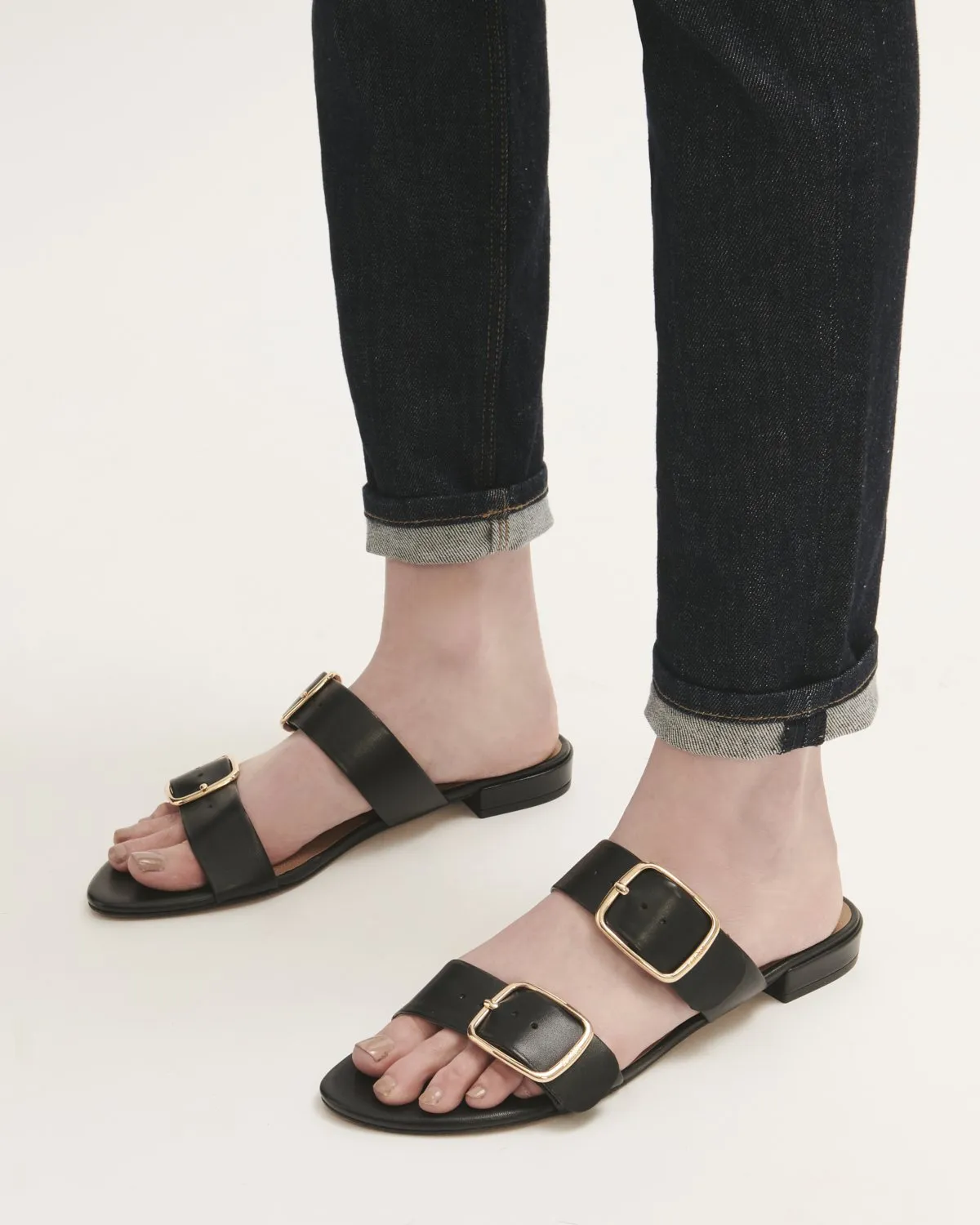 Ayton Leather Flat Sandal | Black sold by Jigsaw product image thumbnail 2