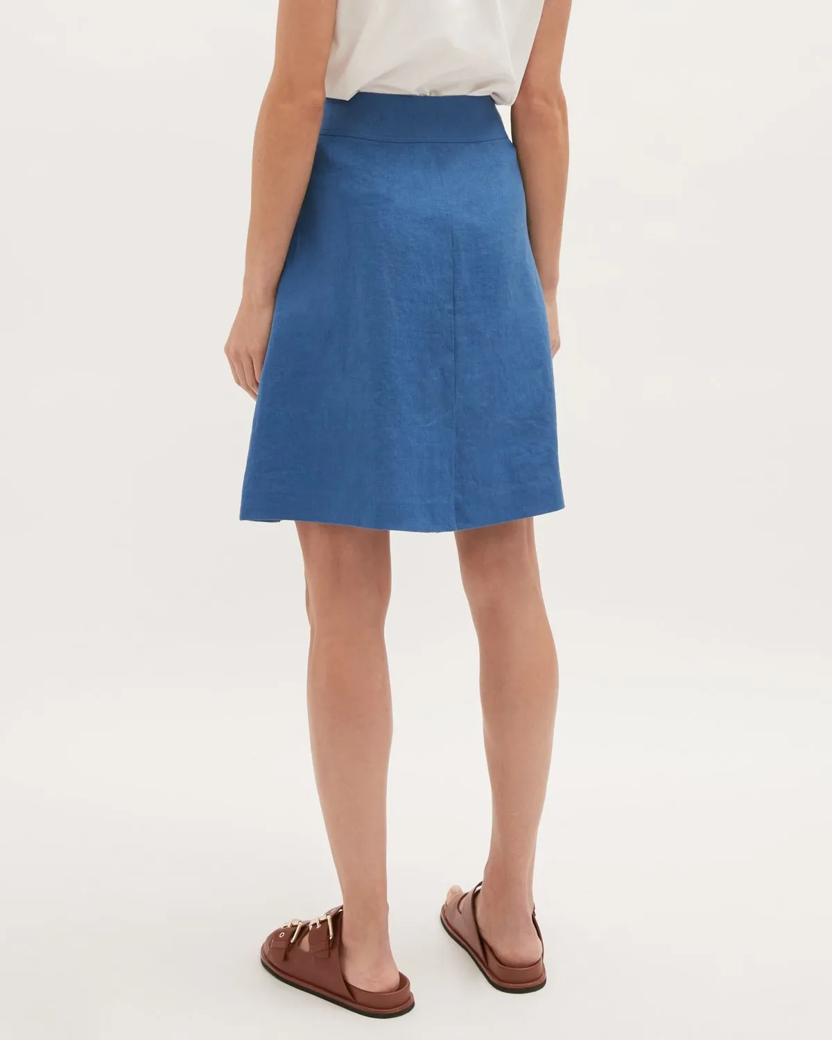 Linen Utility Skirt | Aegean Blue sold by Jigsaw product image thumbnail 2