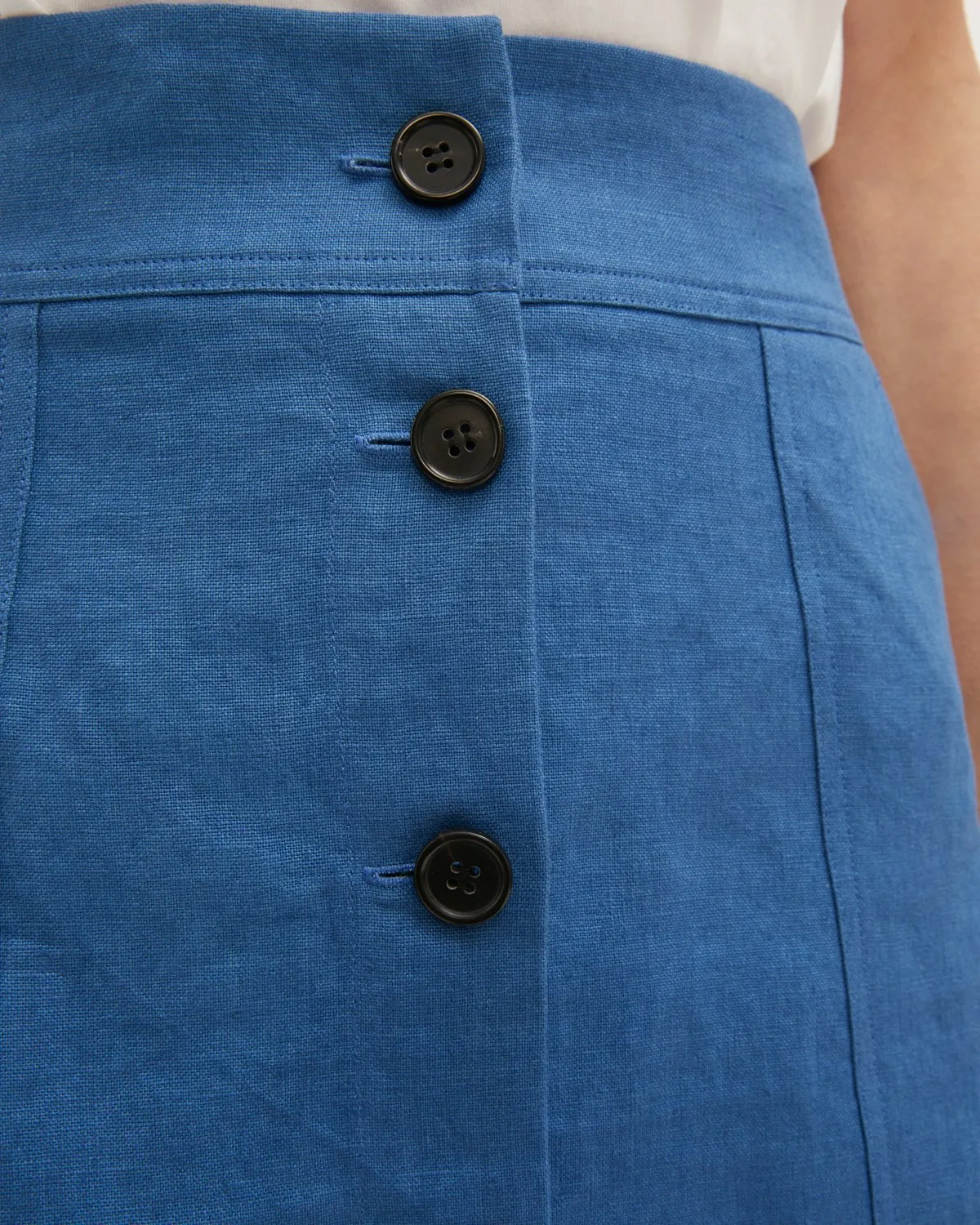 Linen Utility Skirt | Aegean Blue sold by Jigsaw product image thumbnail 4