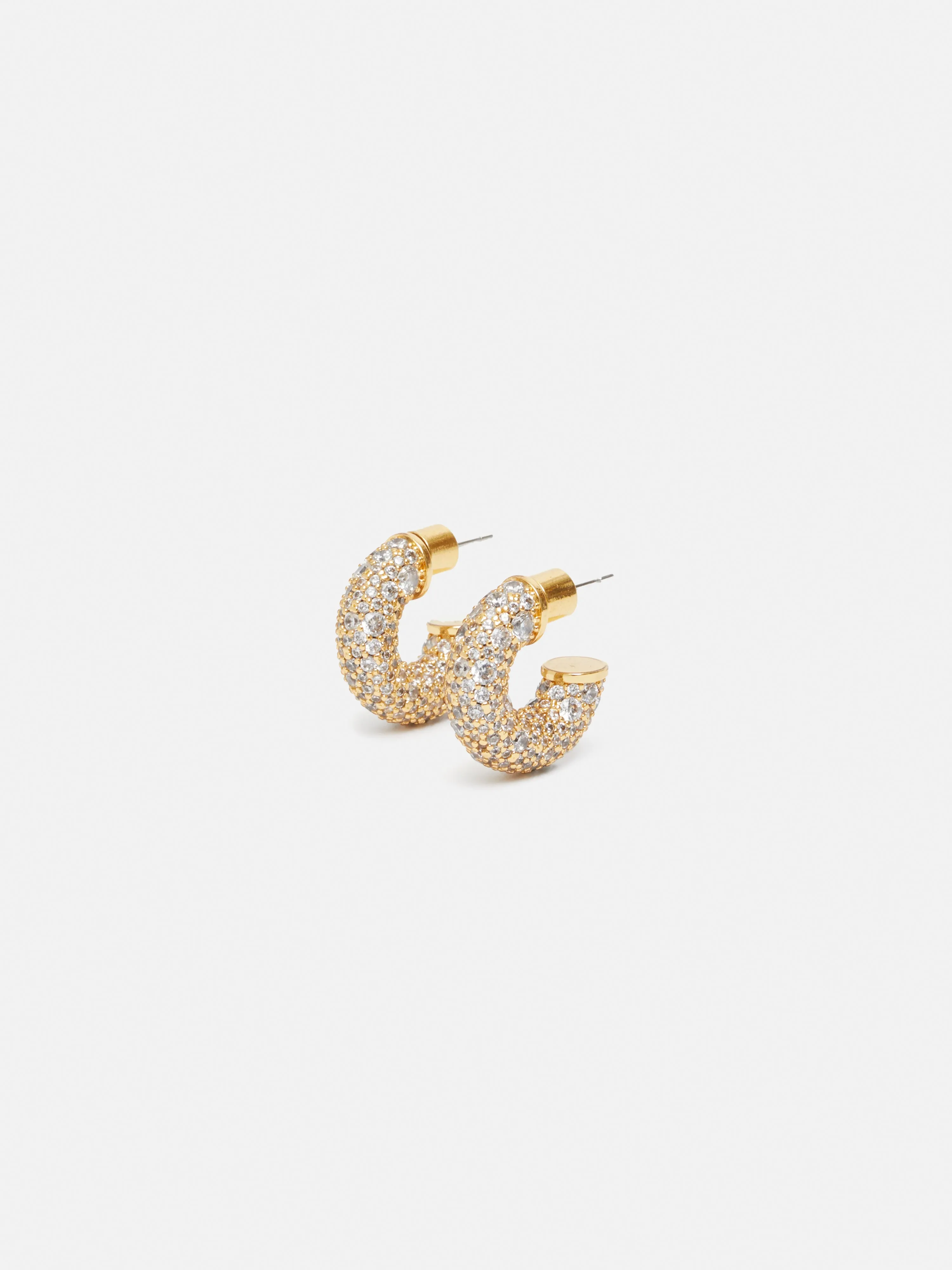 Diamante Hoop Earrings | Gold sold by Jigsaw product image thumbnail 4