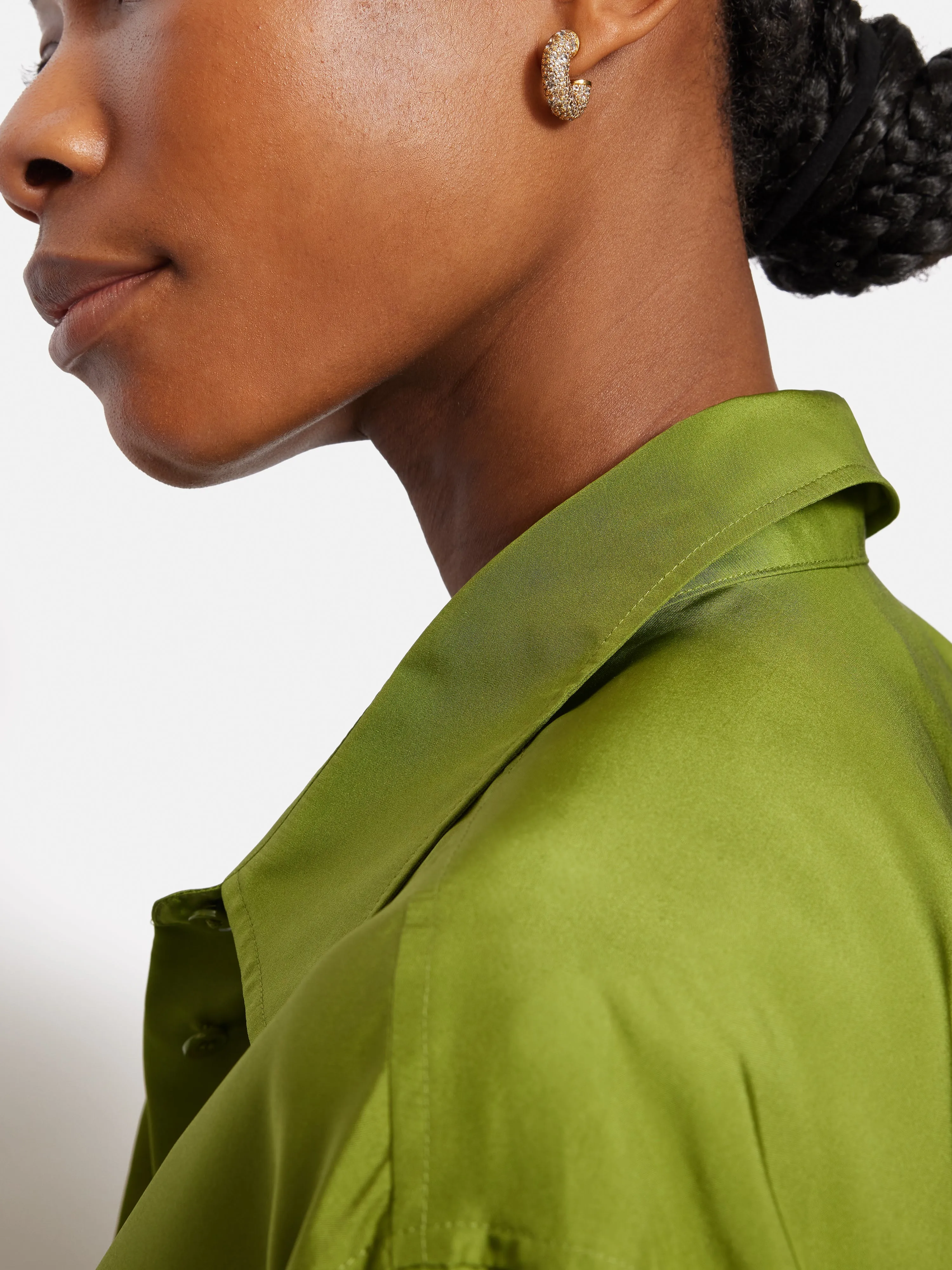 Diamante Hoop Earrings | Gold sold by Jigsaw product image thumbnail 5