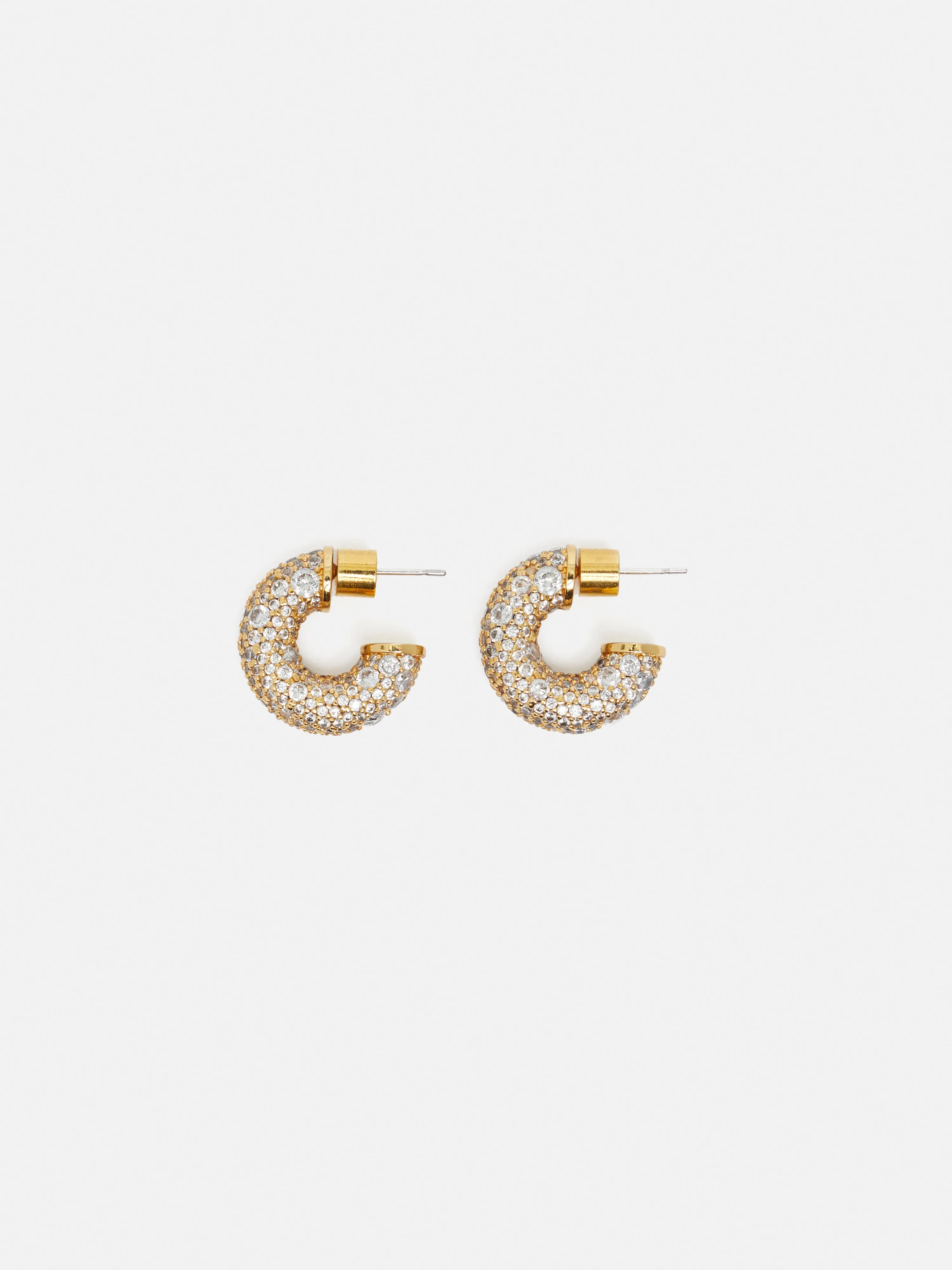 Diamante Hoop Earrings | Gold sold by Jigsaw