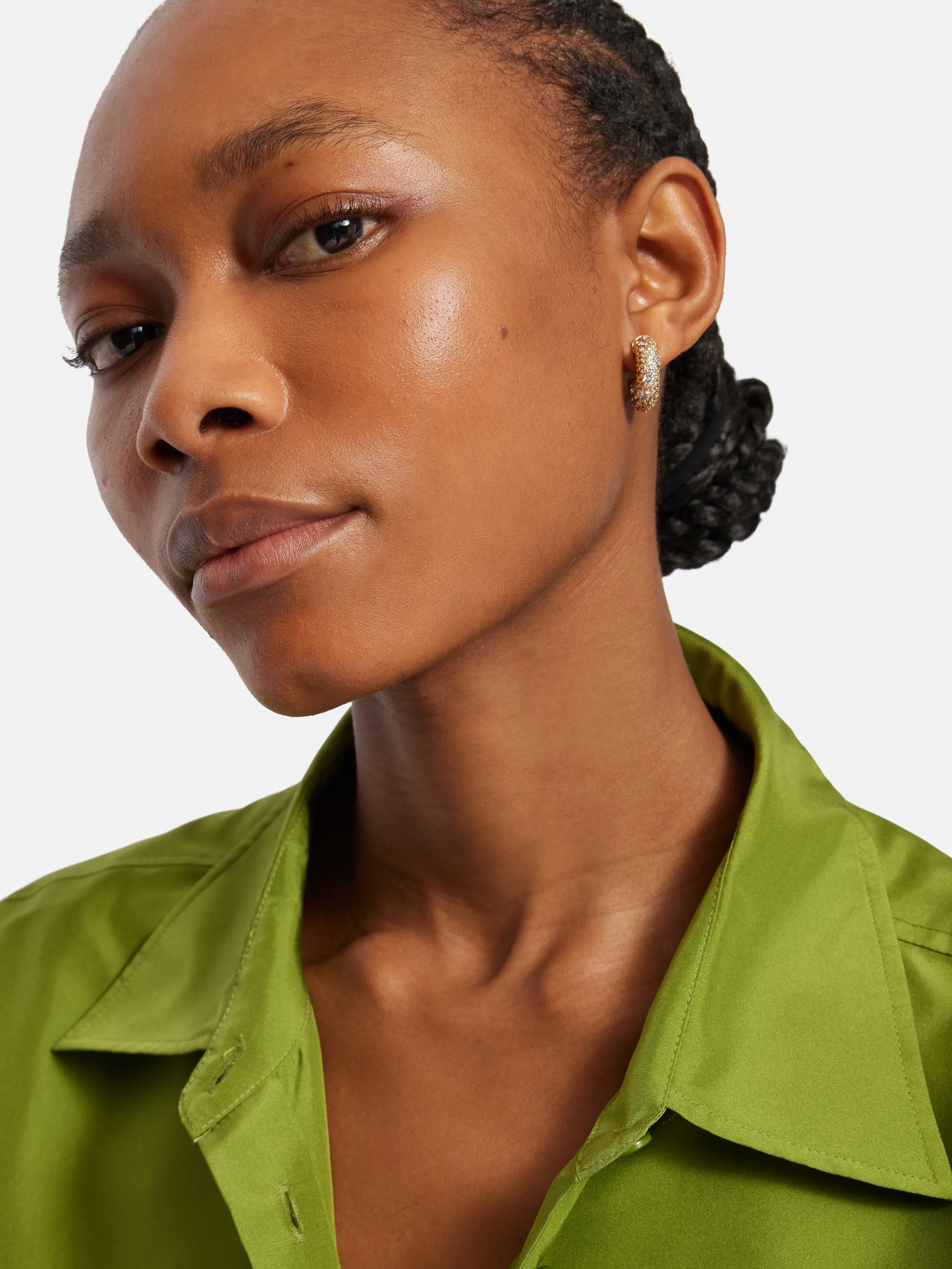 Diamante Hoop Earrings | Gold sold by Jigsaw product image thumbnail 2