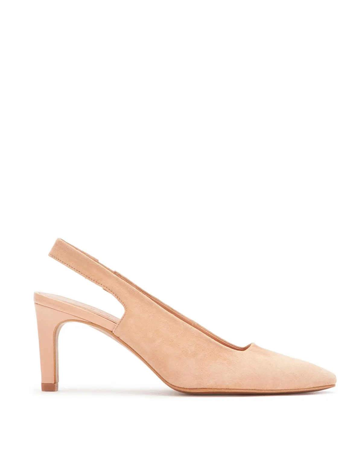 Isla Suede Heeled Slingback Shoe | Nude sold by Jigsaw
