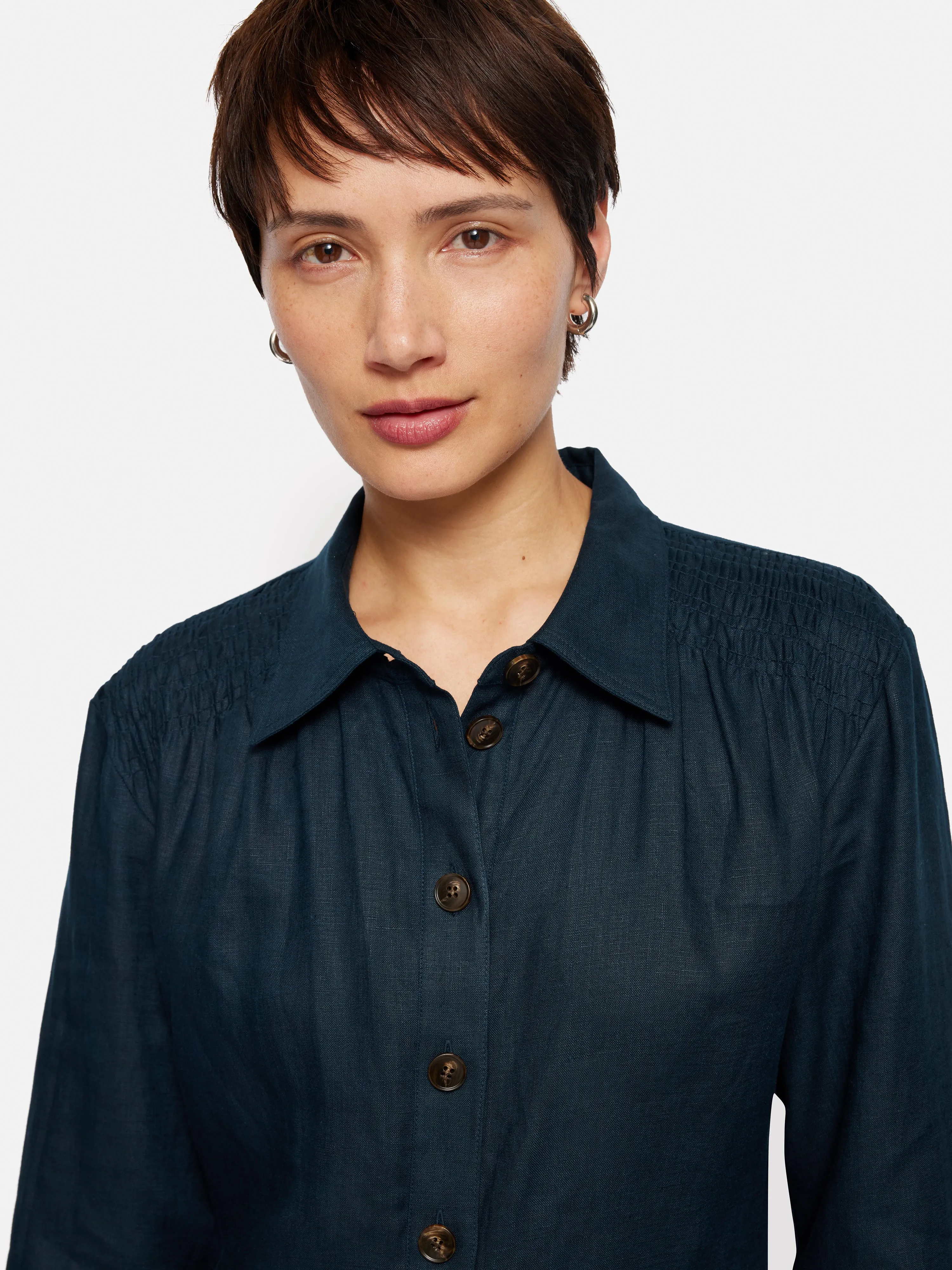 Fishermans Rib Crew Jumper | Navy sold by Jigsaw product image thumbnail 4