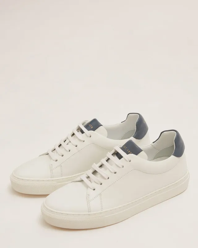 Miah Lace Up Leather Trainer | White sold by Jigsaw