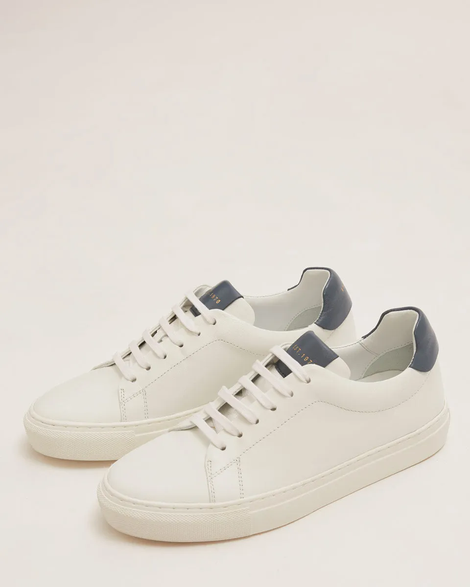Miah Lace Up Leather Trainer | White sold by Jigsaw