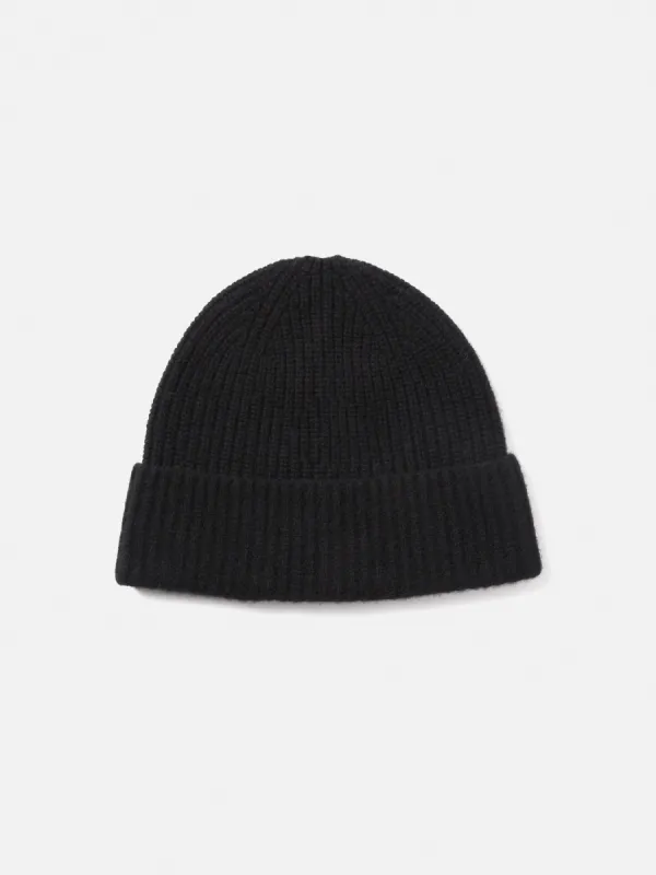 Wool Cashmere Blend Beanie | Black sold by Jigsaw