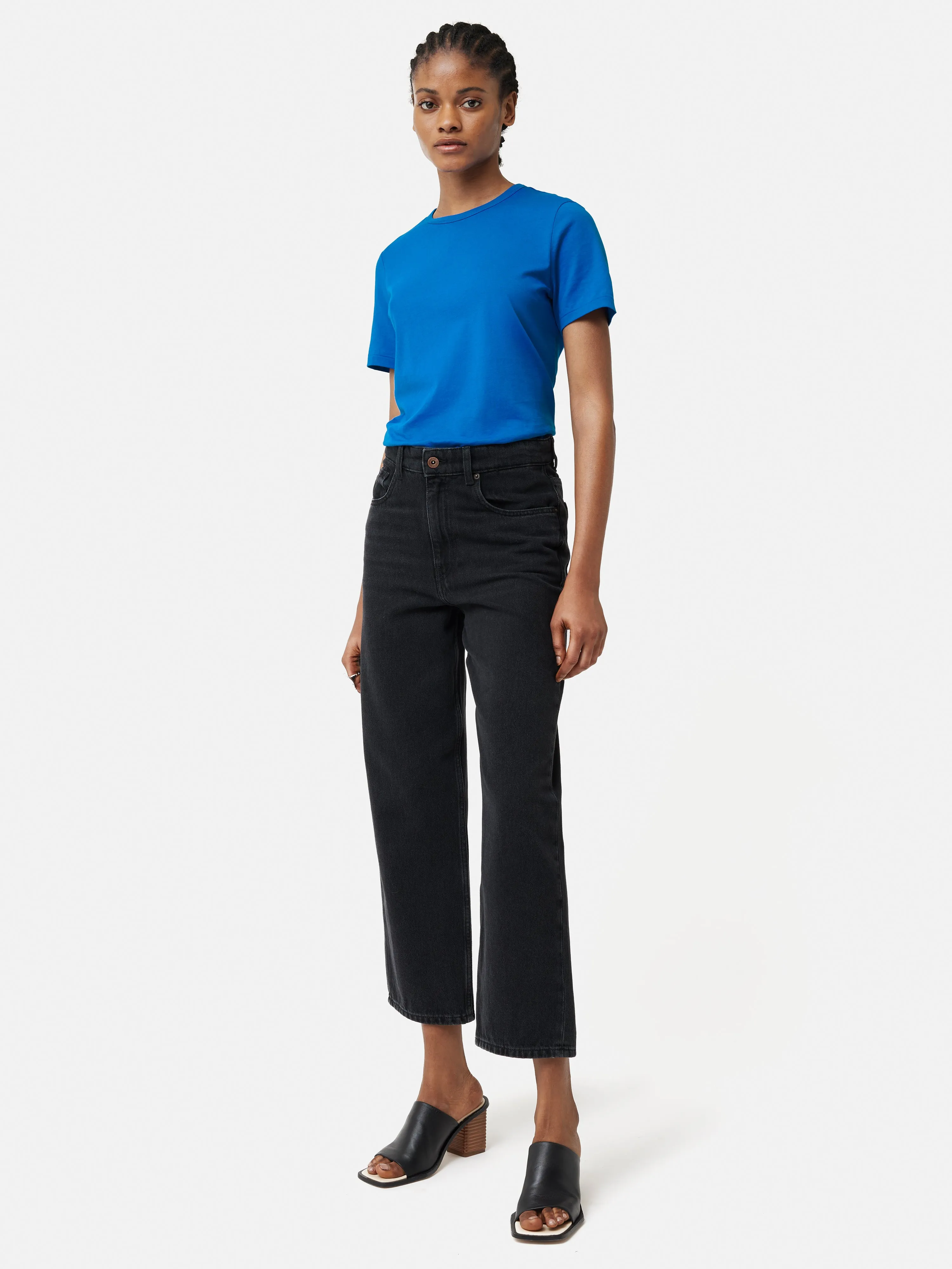 Supima Cotton Crew T-Shirt | Blue sold by Jigsaw product image thumbnail 3