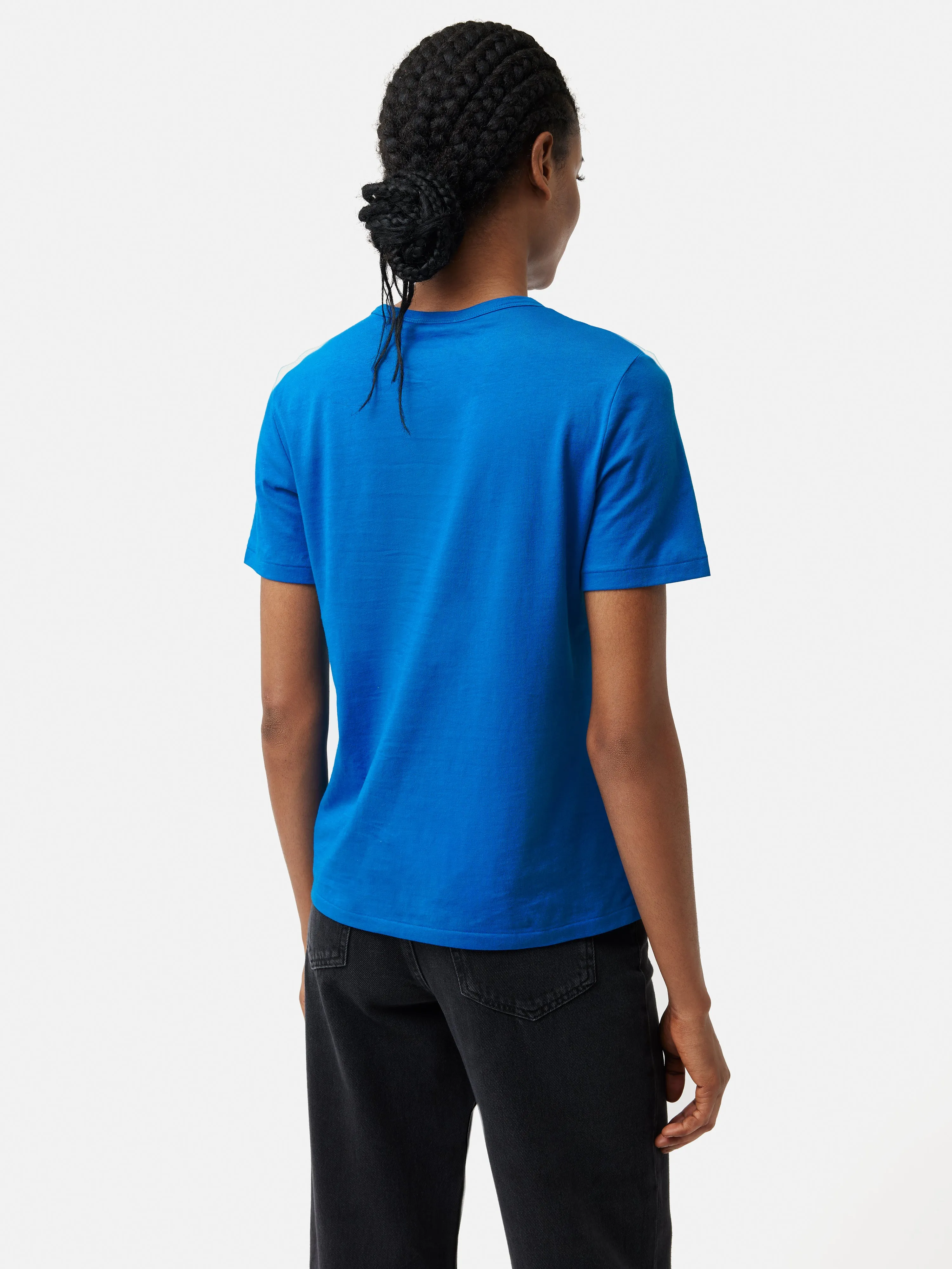 Supima Cotton Crew T-Shirt | Blue sold by Jigsaw product image thumbnail 5