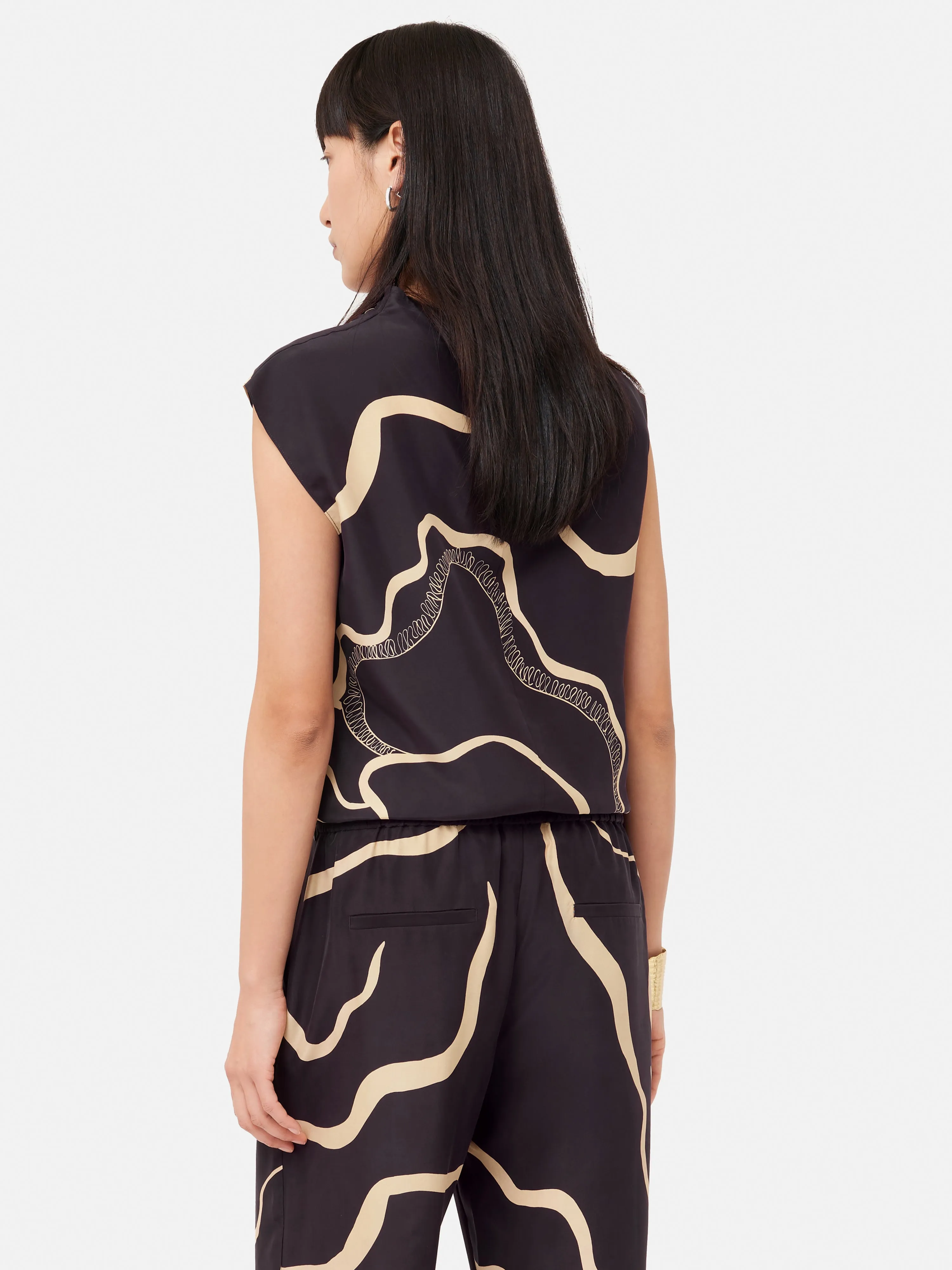 Sharan Ranshi Silk Top | Purple sold by Jigsaw product image thumbnail 5