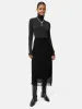 Crinkle Bias Maxi Skirt | Black sold by Jigsaw