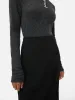 Crinkle Bias Maxi Skirt | Black sold by Jigsaw