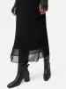 Crinkle Bias Maxi Skirt | Black sold by Jigsaw