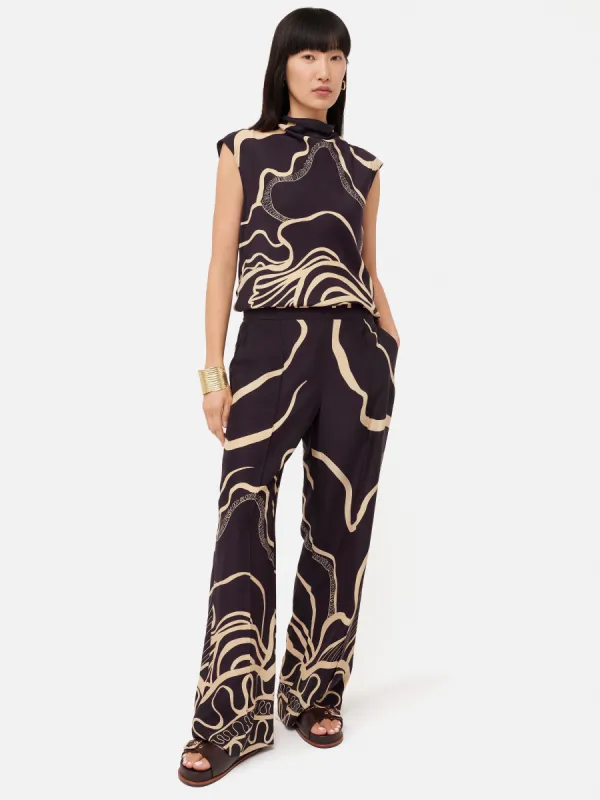 Sharan Ranshi Silk Top | Purple sold by Jigsaw