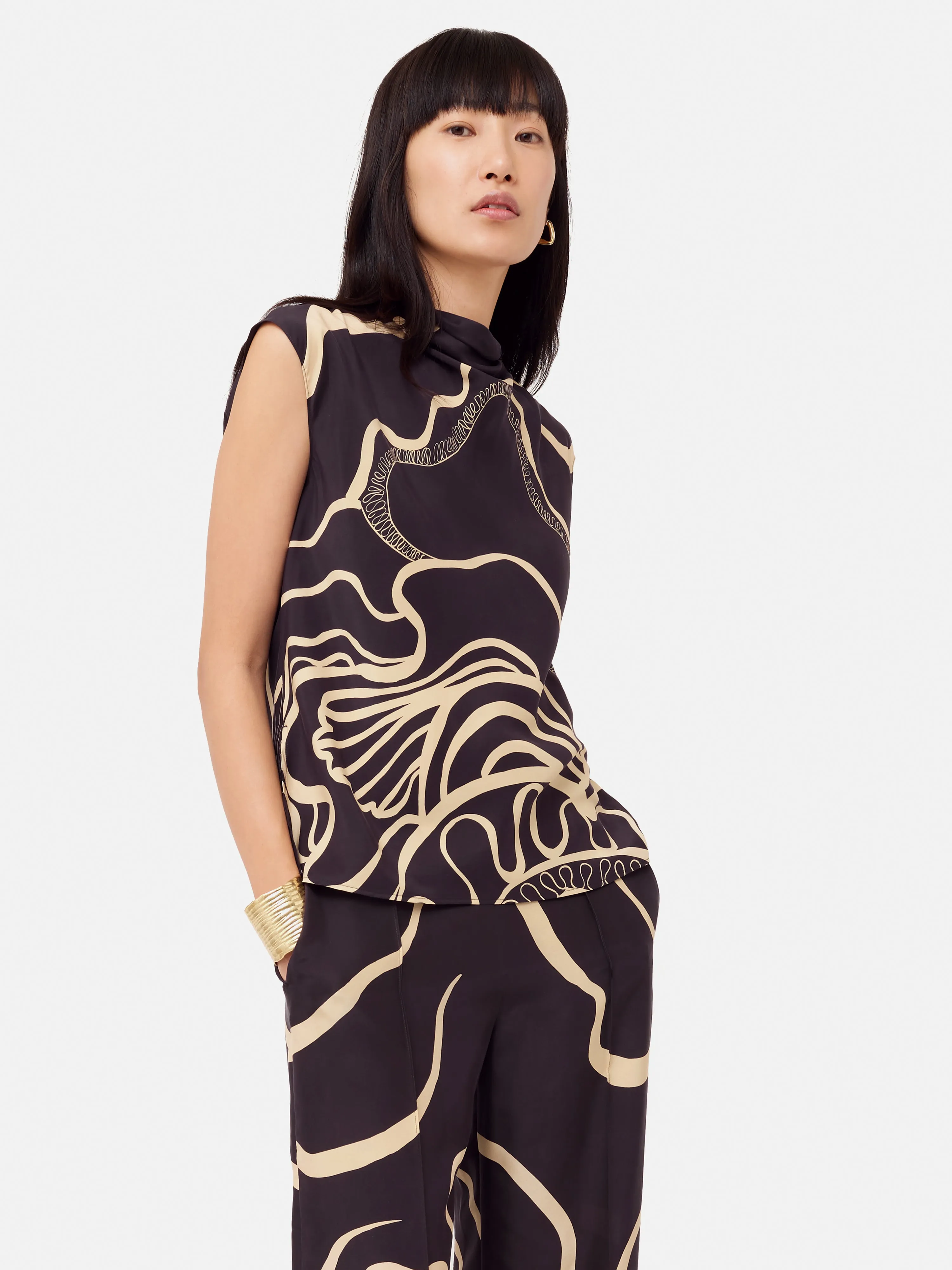 Sharan Ranshi Silk Top | Purple sold by Jigsaw product image thumbnail 2