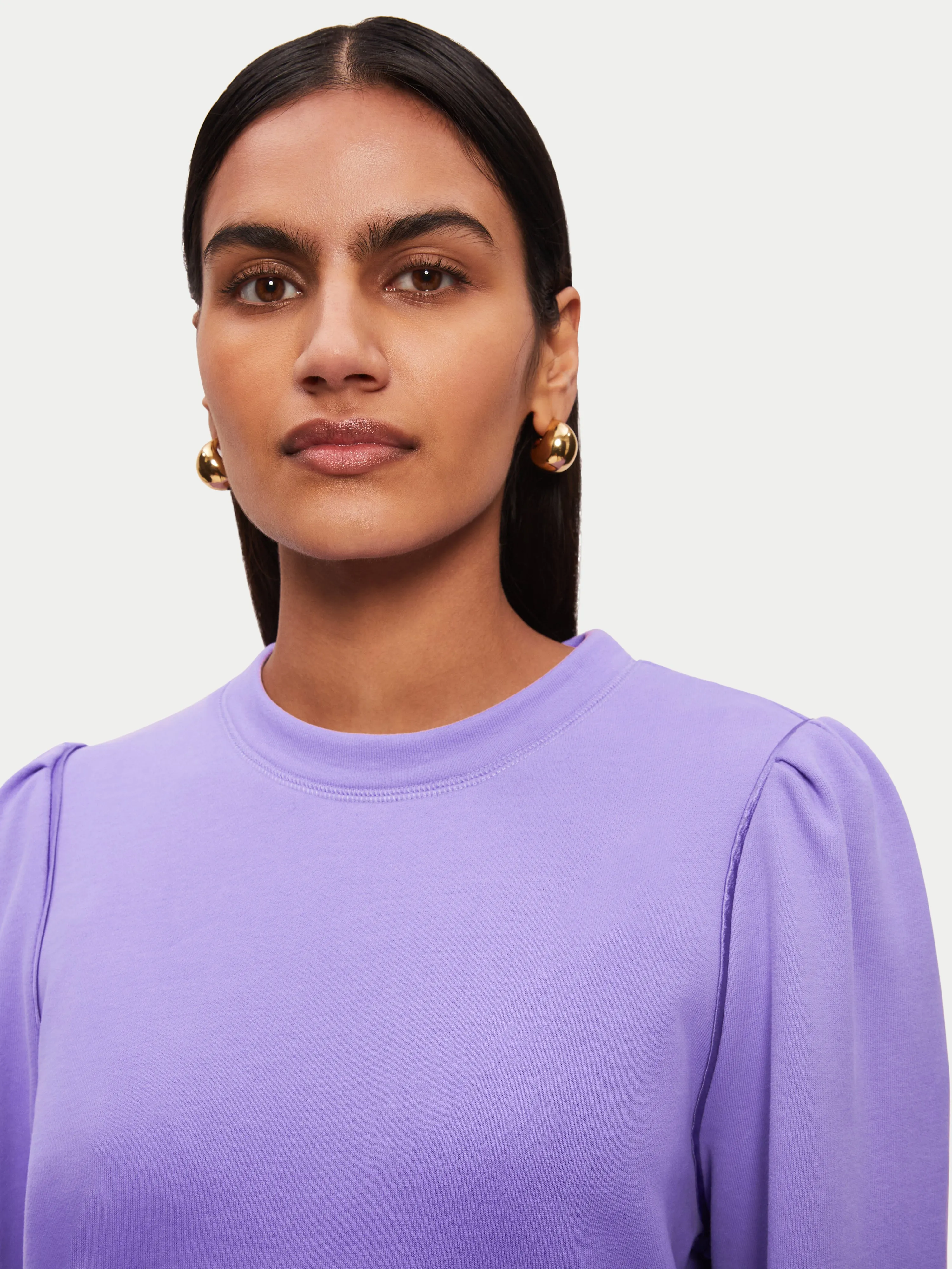 Puff Sleeve Sweatshirt | Purple sold by Jigsaw product image thumbnail 2