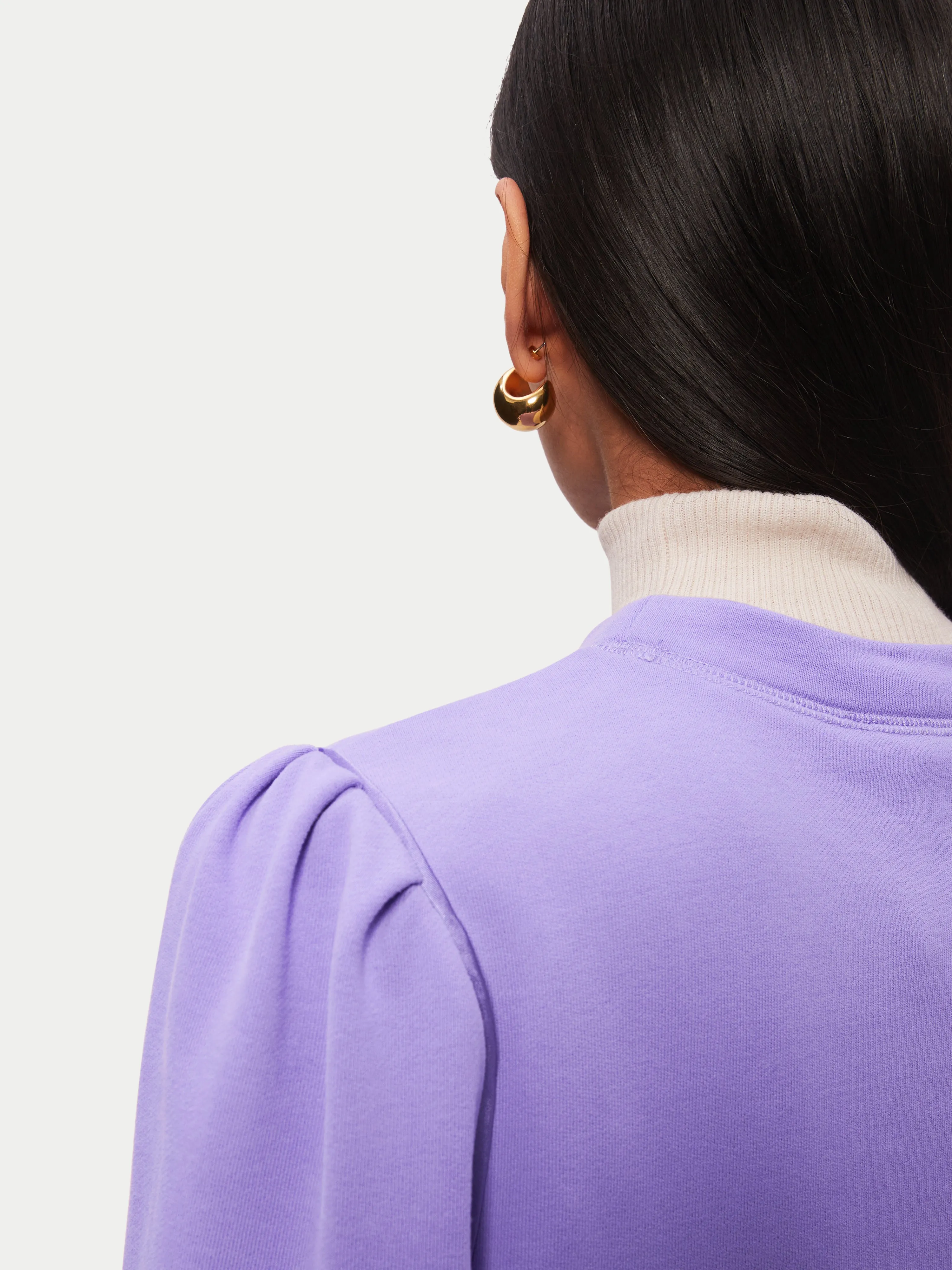 Puff Sleeve Sweatshirt | Purple sold by Jigsaw product image thumbnail 5