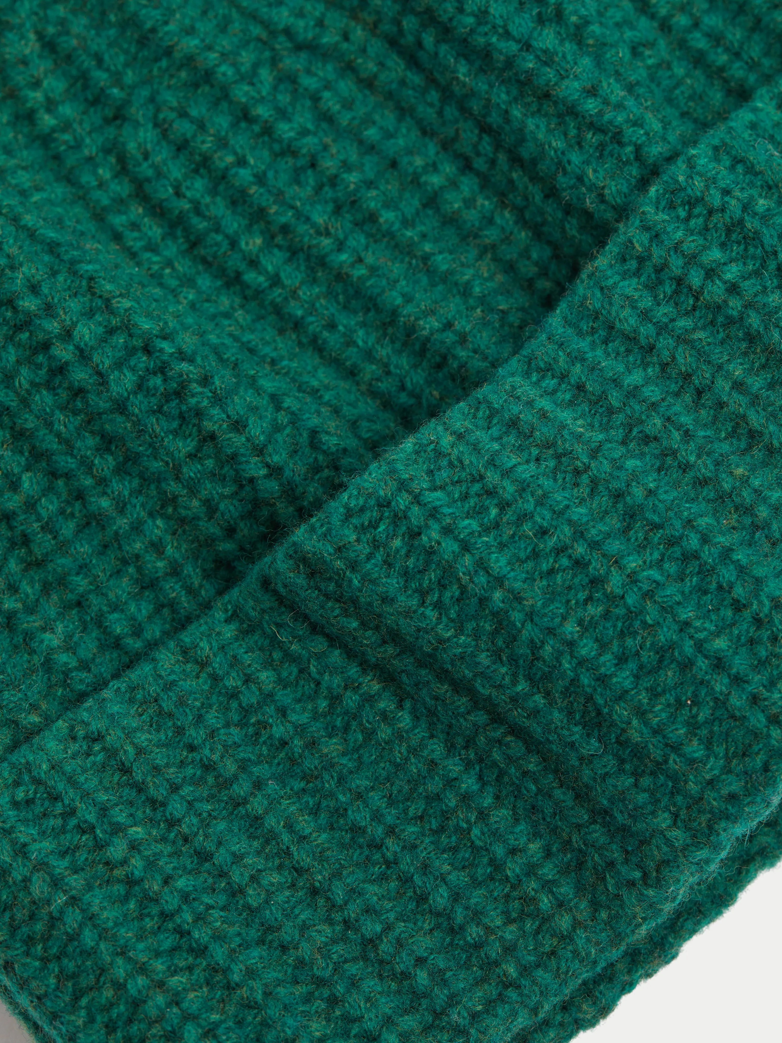 Wool Rib Beanie | Green sold by Jigsaw product image thumbnail 2