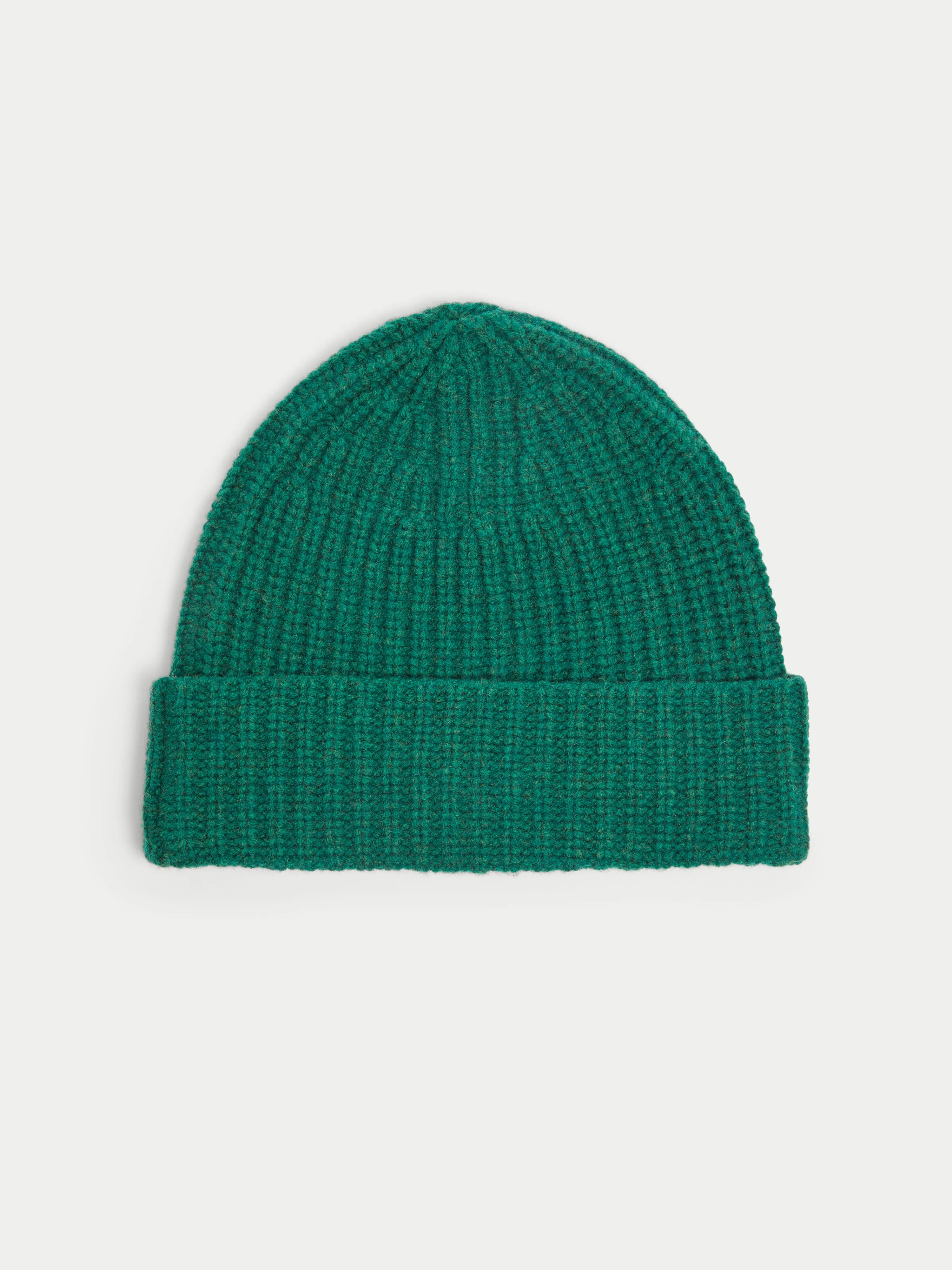 Wool Rib Beanie | Green sold by Jigsaw