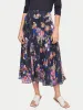 Wild Rose Midi Skirt | Navy sold by Jigsaw