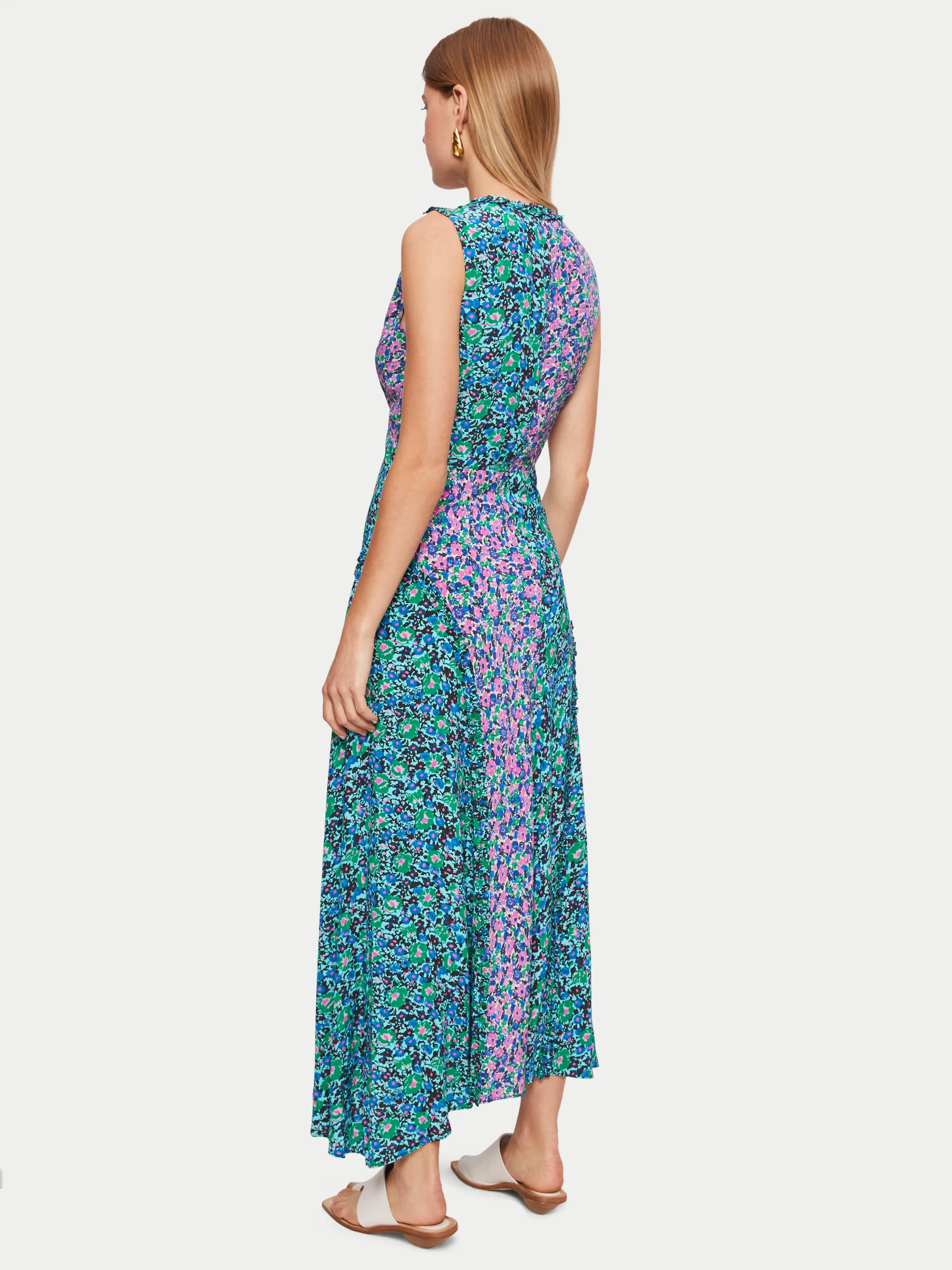 Vintage Poppy Mix Print Dress | Purple sold by Jigsaw product image thumbnail 5