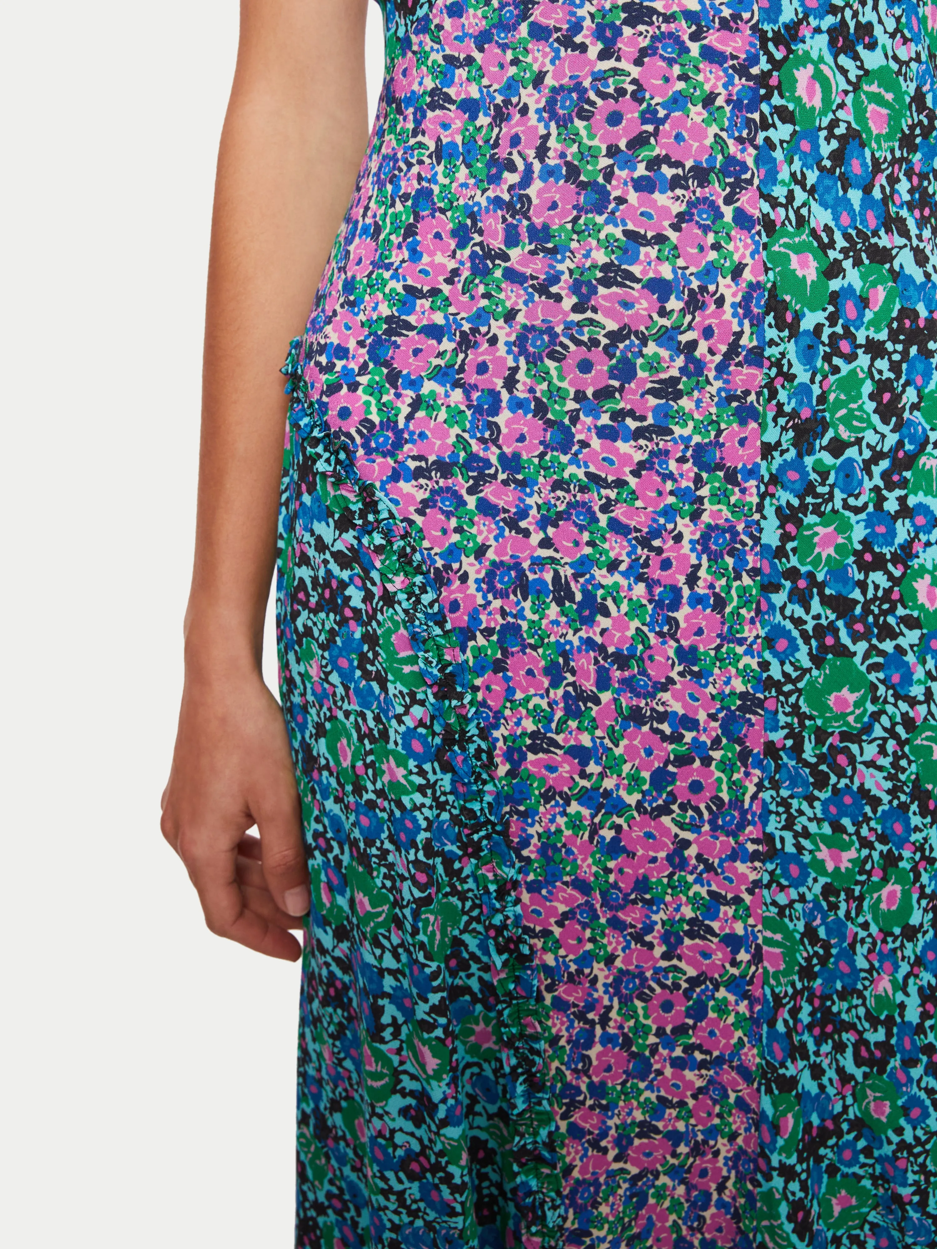 Vintage Poppy Mix Print Dress | Purple sold by Jigsaw product image thumbnail 3