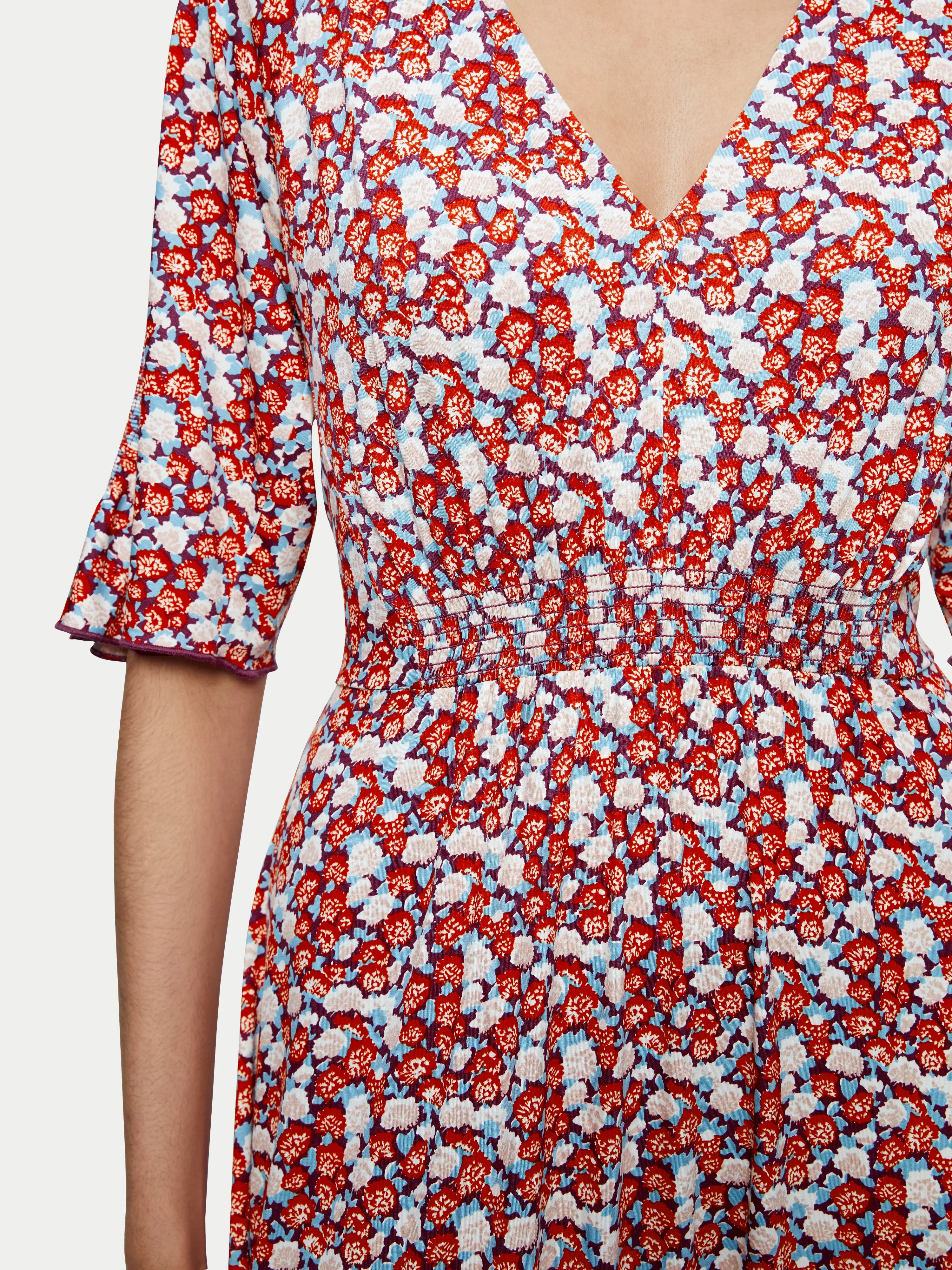 Hydrangea V Neck Jersey Dress | Multi sold by Jigsaw product image thumbnail 2