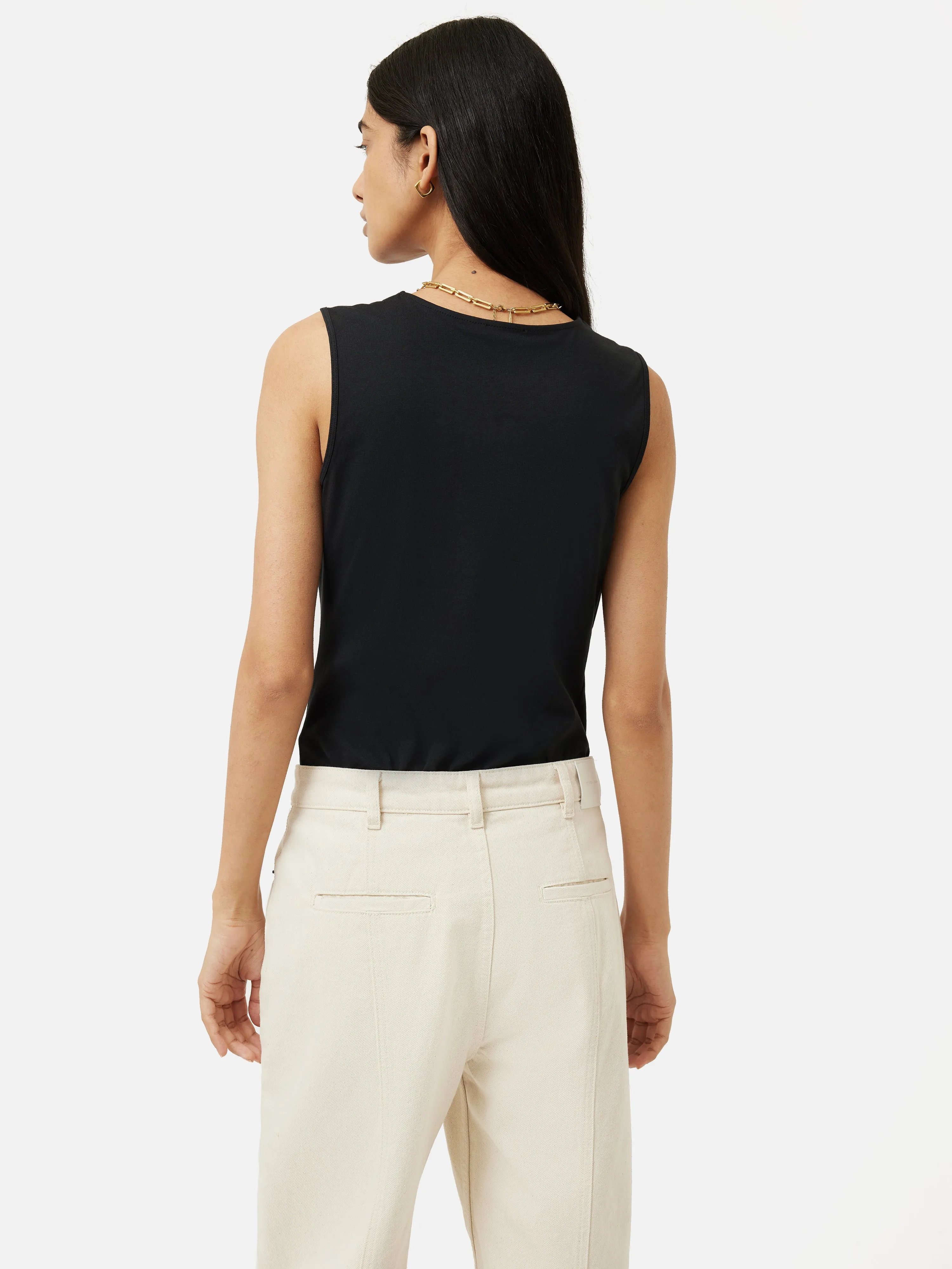 Supima Sleeveless Tee | Black sold by Jigsaw product image thumbnail 4