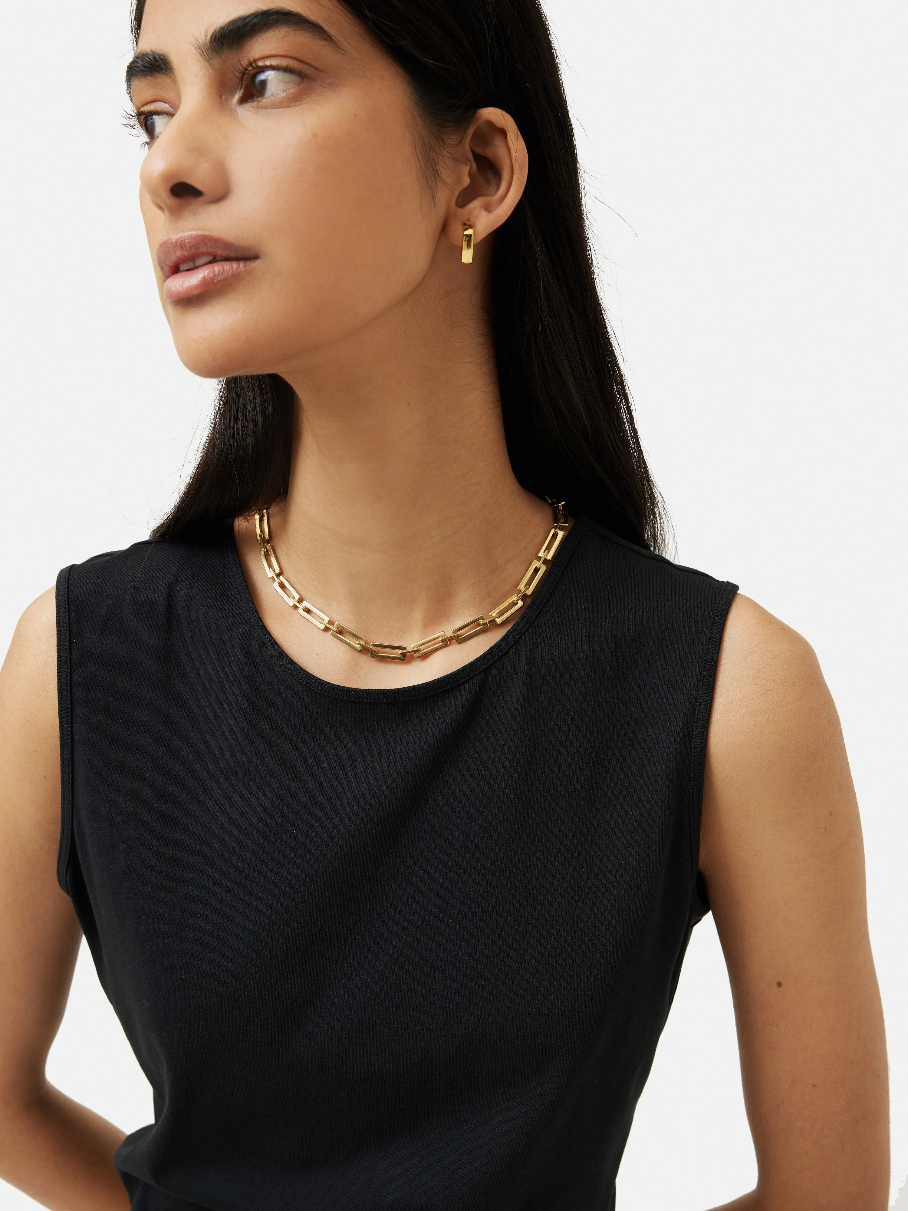 Supima Sleeveless Tee | Black sold by Jigsaw product image thumbnail 2