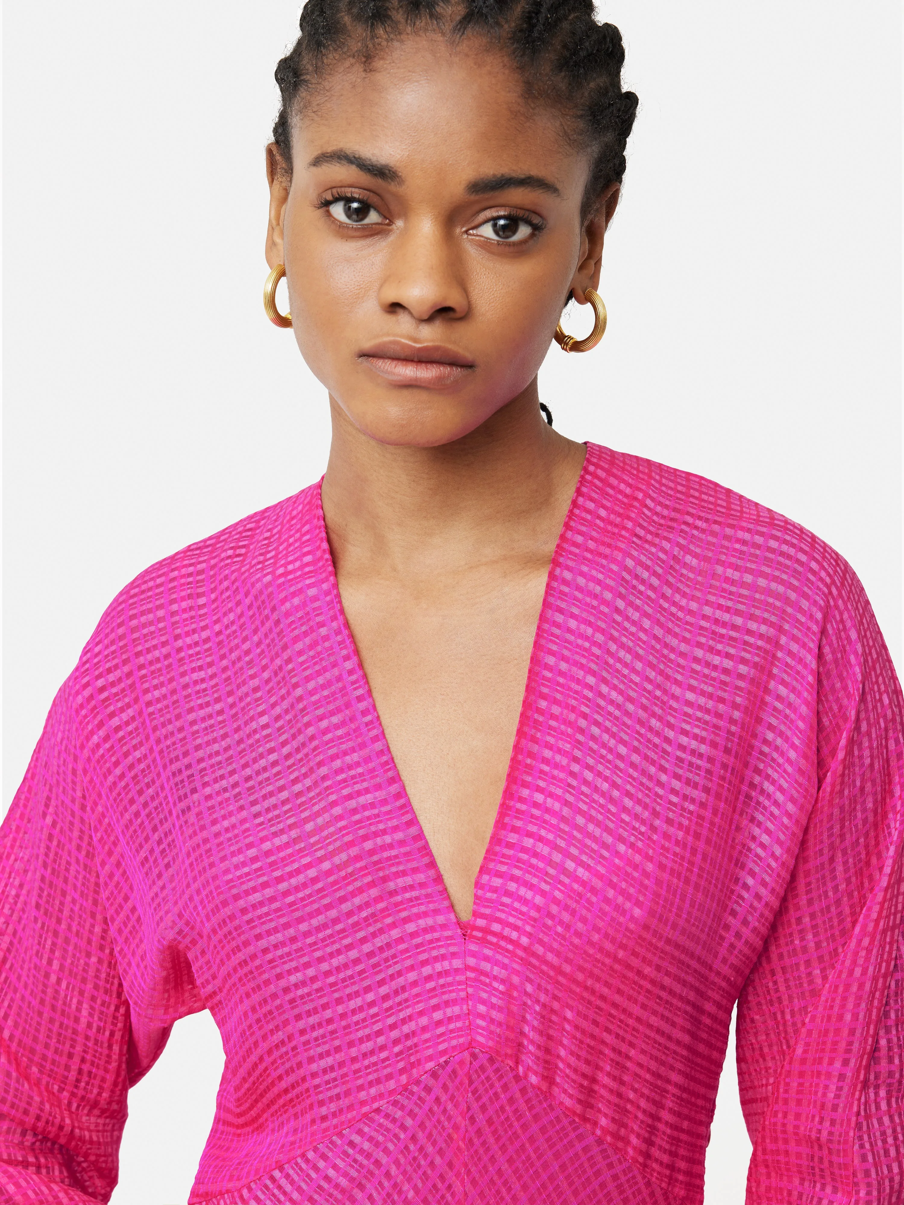 Silk Linen Gauze Dress | Pink sold by Jigsaw product image thumbnail 4
