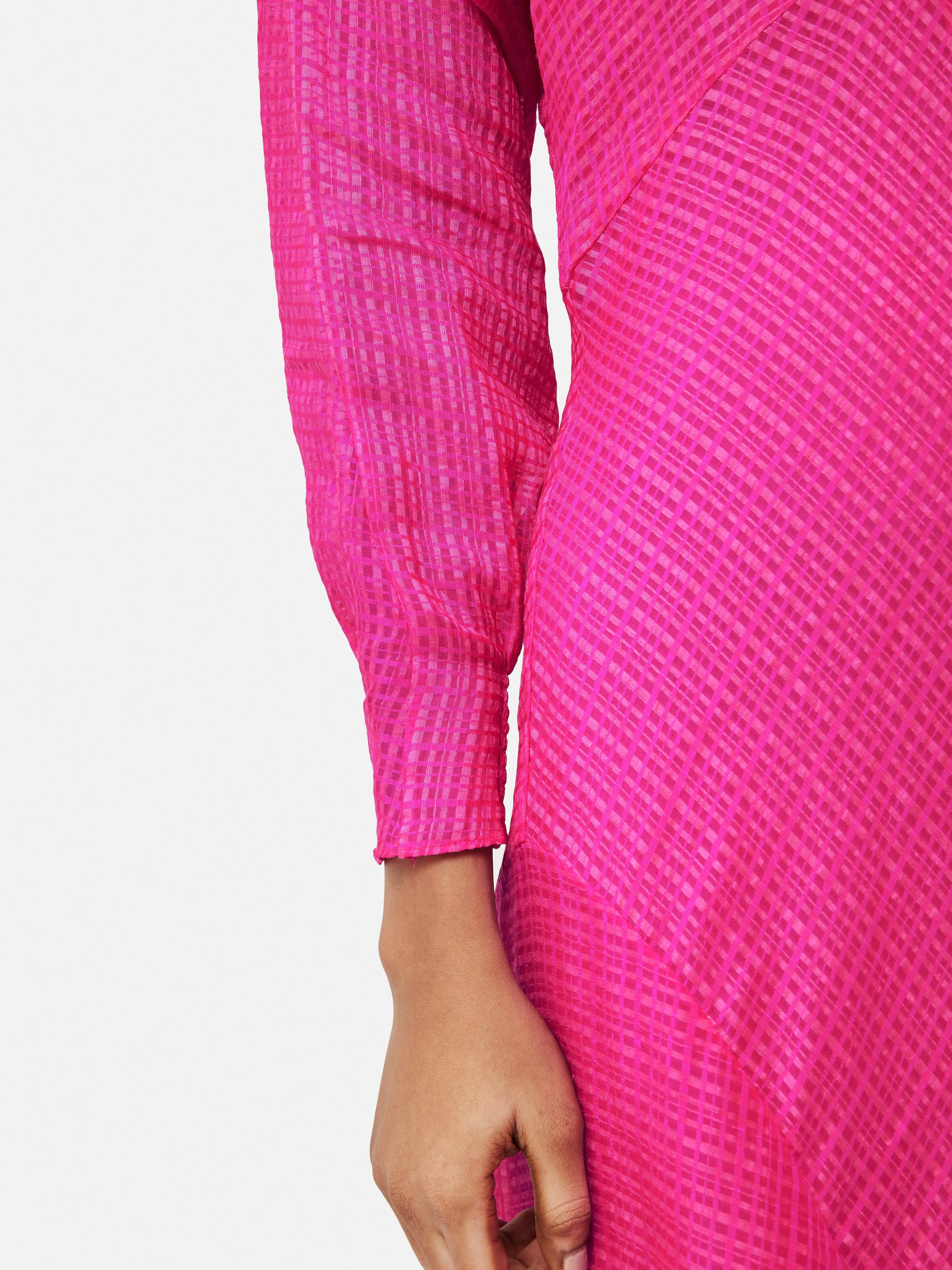 Silk Linen Gauze Dress | Pink sold by Jigsaw product image thumbnail 5